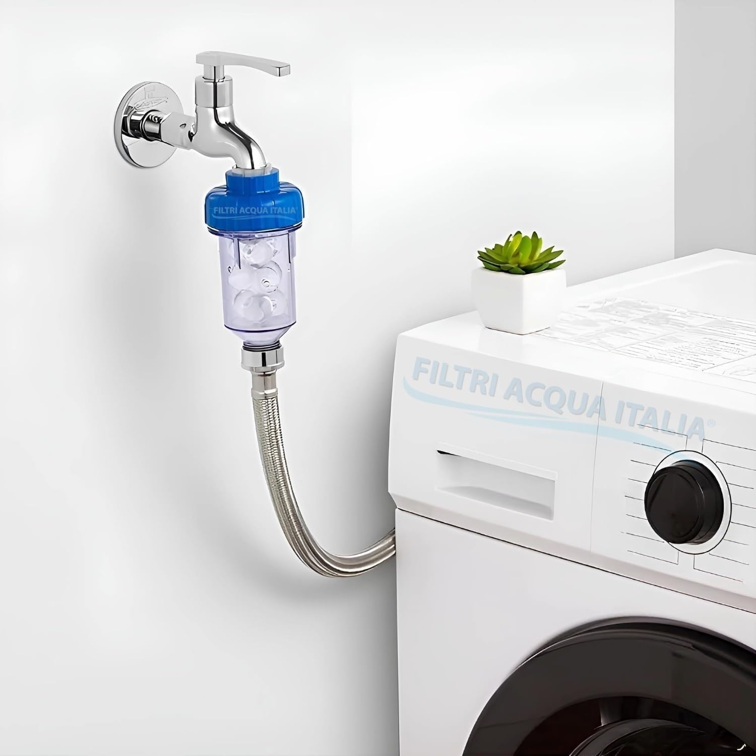 Detalle 2 de Filtro anticalcare polifosfato FILTRIACQUAITALIA per lavatrice e lavastoviglie