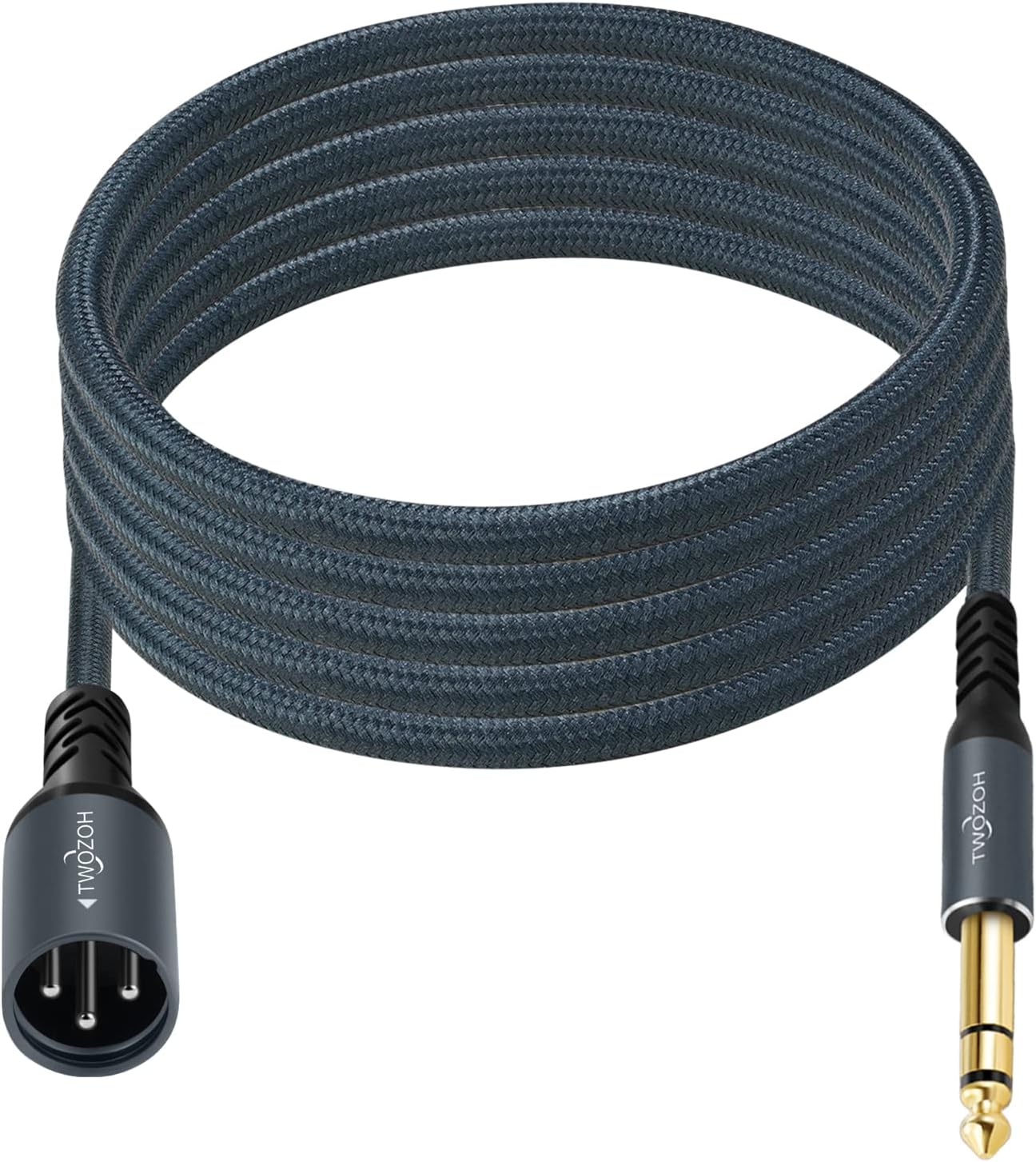 Thumbnail 6 de Twozoh Klinke 6,35 mm auf XLR Stecker 3-poliges Audiokabel, 1 m – Geflochtenes XLR auf 1/4" TRS Symphony Line