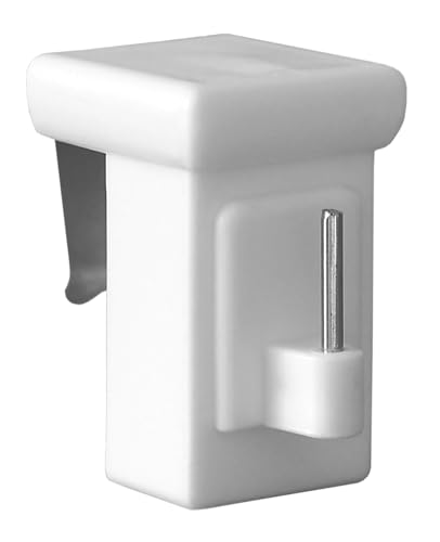 Detalle de Dekondo Lot de 10 crochets de fenêtre blancs à clipser – 10–27 mm