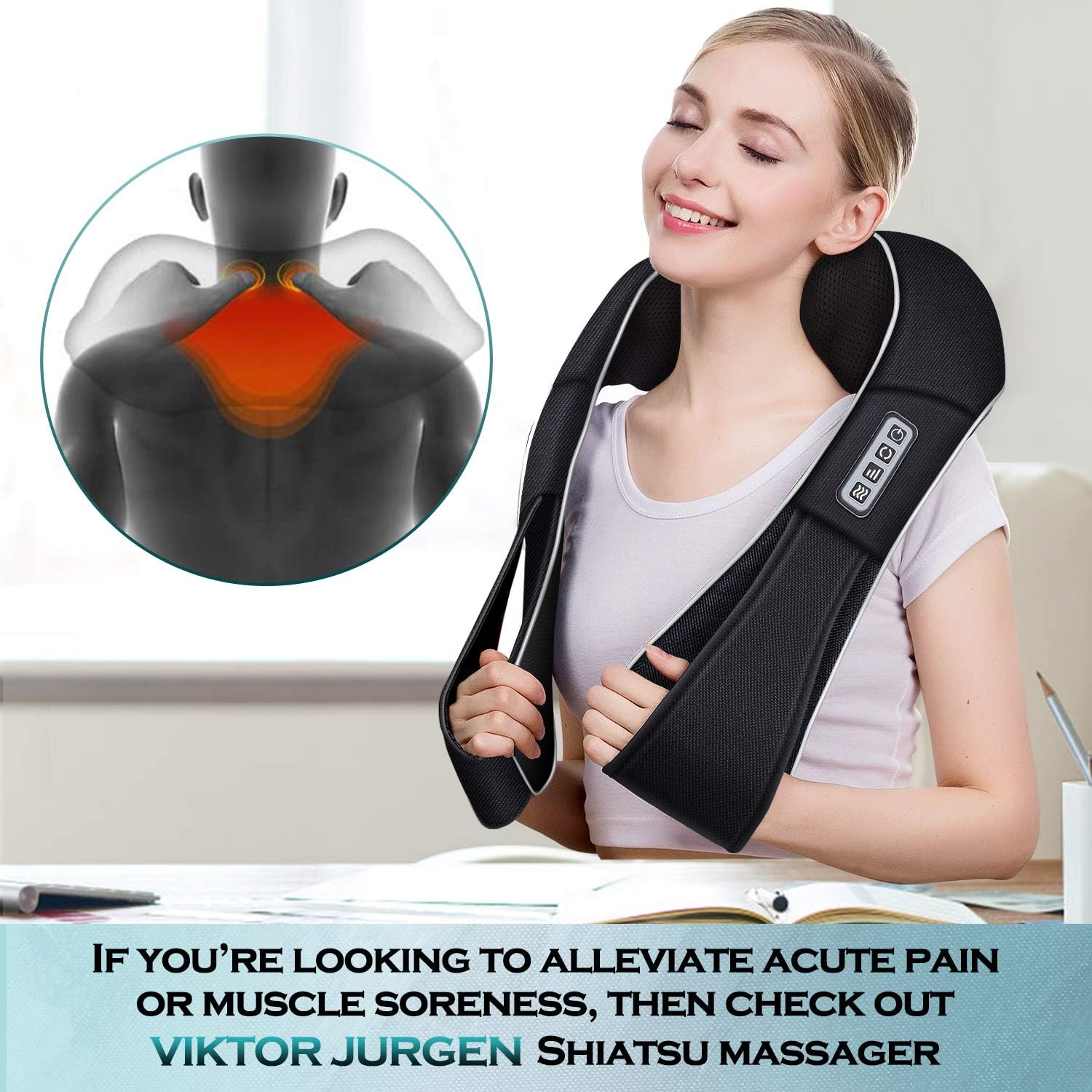 Thumbnail 6 de VIKTOR JURGEN Shiatsu Neck Massager with Heat