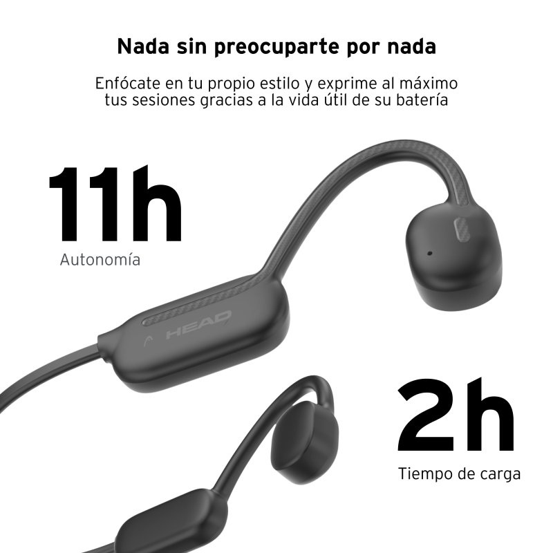 Thumbnail 2 de Head Auriculares Inalámbricos Waterguard de Conducción Ósea con 32 GB y IPX8, Negro