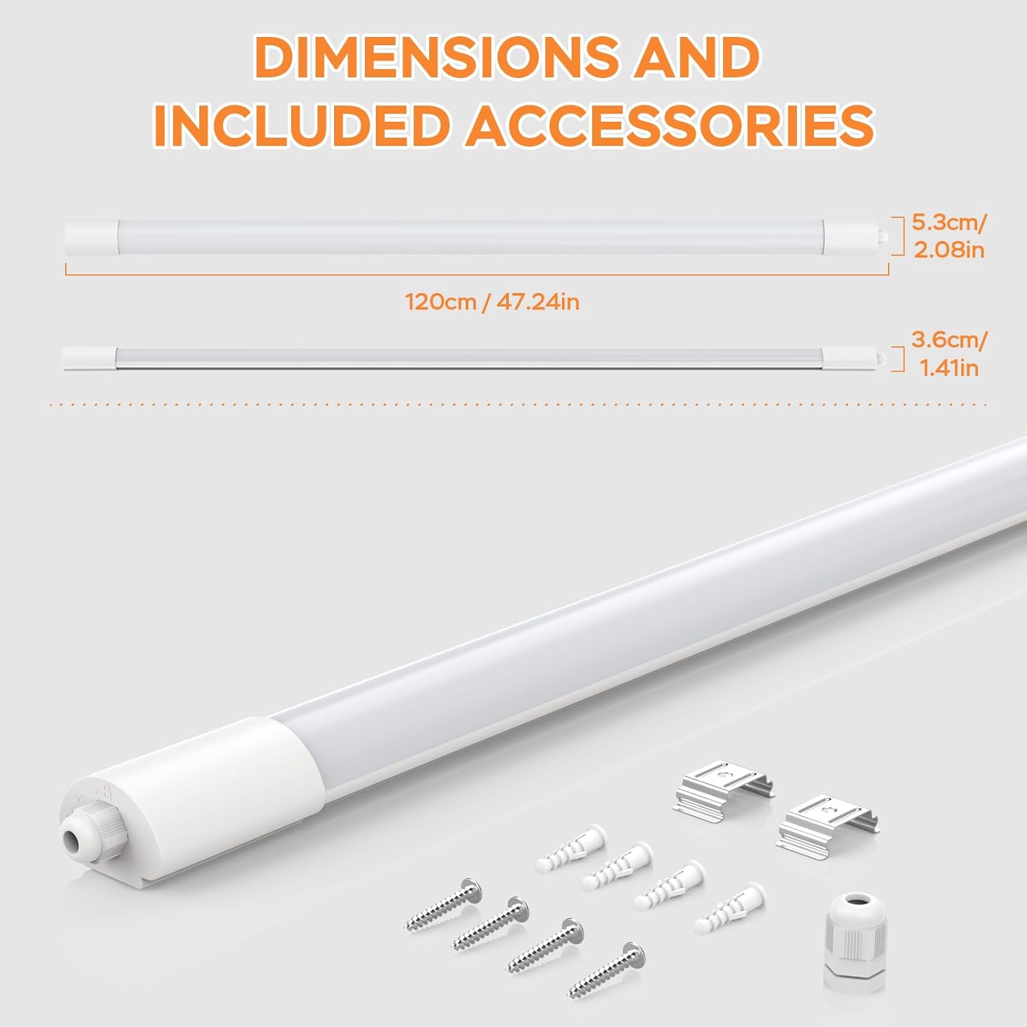 Thumbnail 2 de Amdelne LED Feuchtraumleuchte 120 cm (36 W, 3.600 lm) IP65 kaltweiß 4.000 K