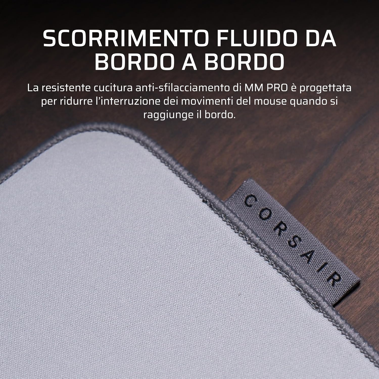 Thumbnail 3 de Corsair MM PRO Control Cloth Medium: tappetino da gioco in tessuto grigio, 4 mm di spessore