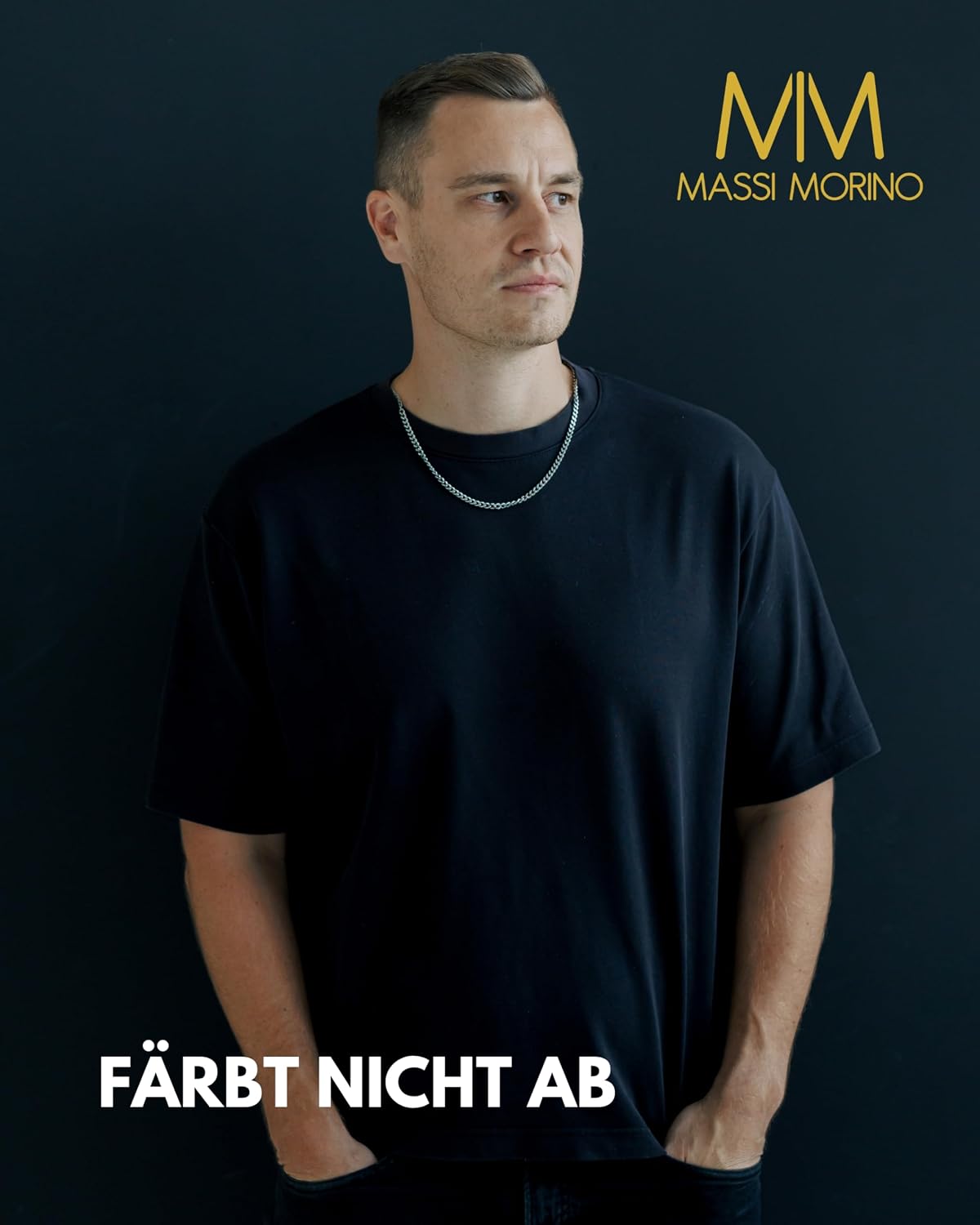 Detalle de Massi Morino Herren-Halskette aus 316L Edelstahl – verstellbar, wasserfest, in Gold, Silber oder Schwarz