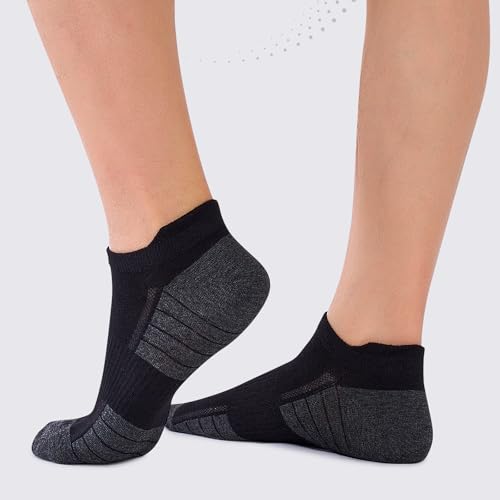 Thumbnail 1 de Effeet calcetines tobilleros de algodón (10 pares) para hombre y mujer, negros y grises, talla 43-46