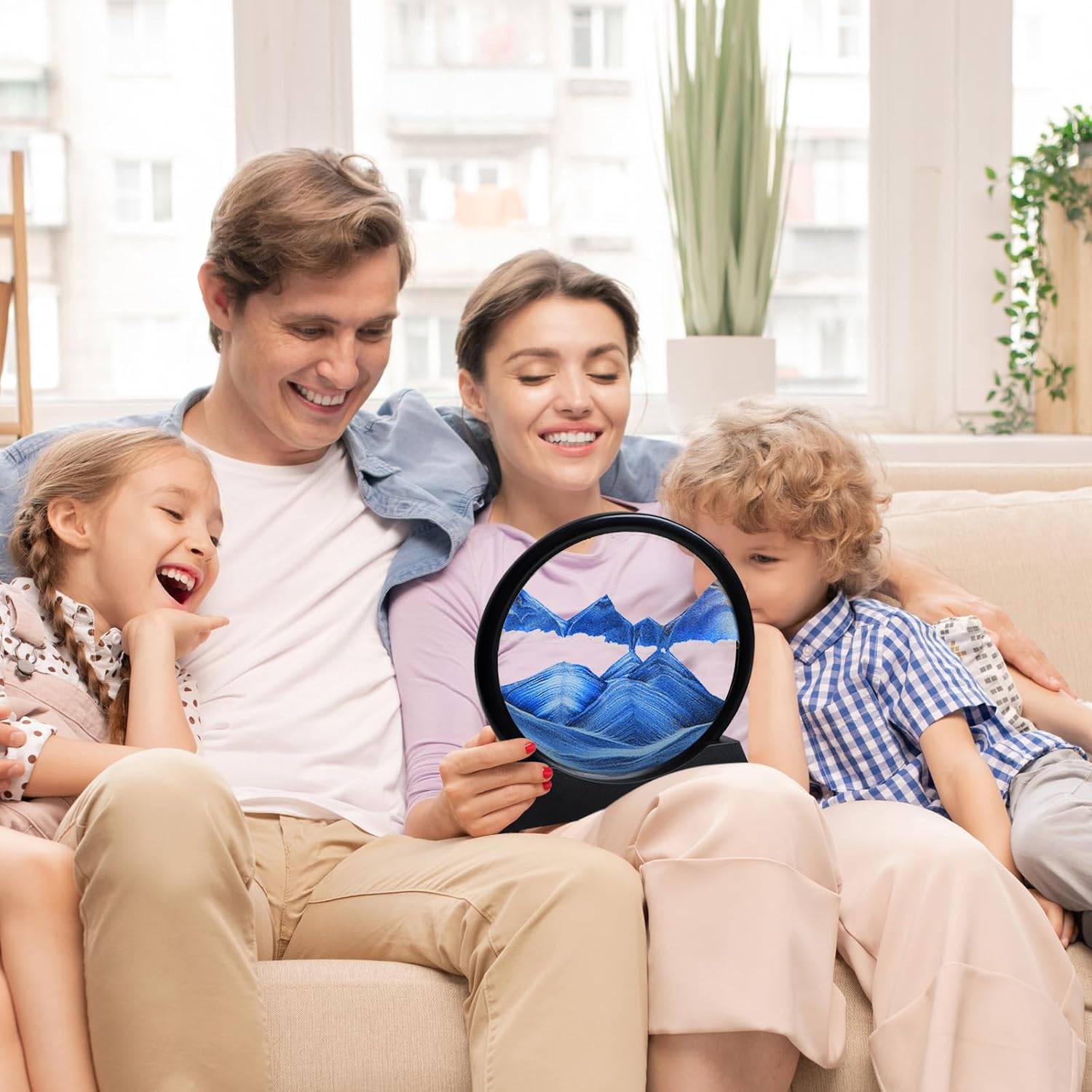 Thumbnail 6 de KPNUWN Moving Sand Art Liquid Motion 3D Deep Sea Sandscape (Blue, 7 inch)