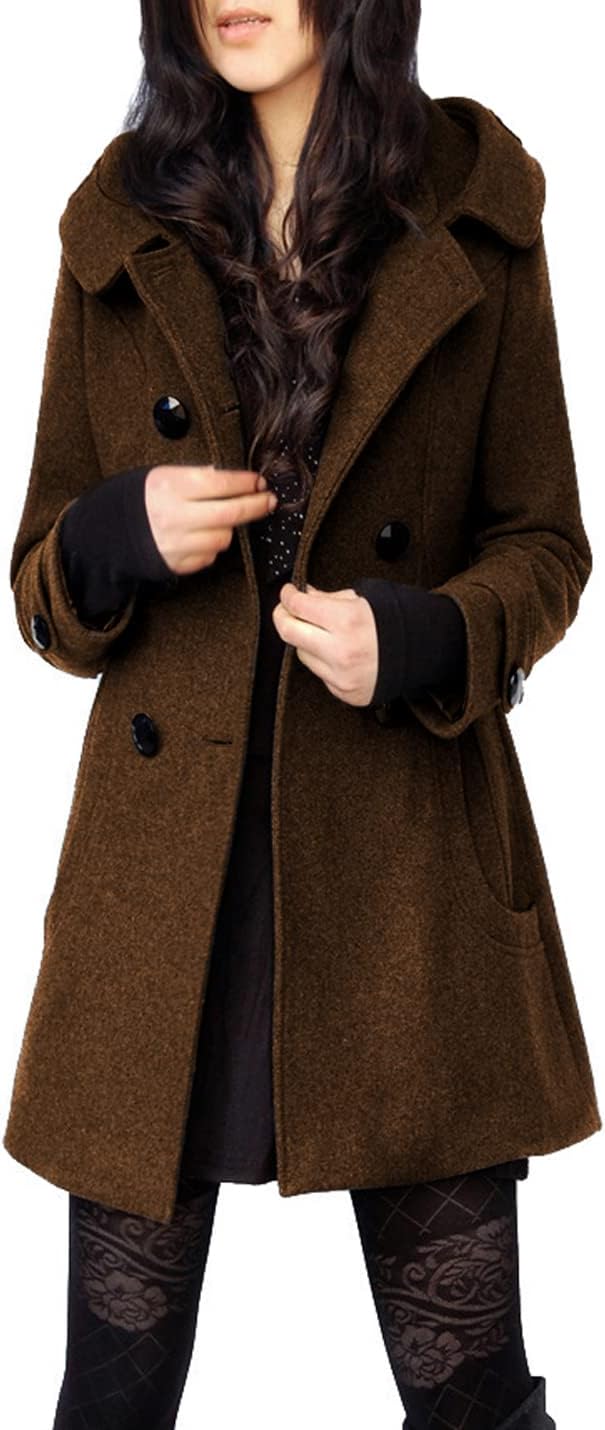 Detalle 2 de Tanming Wool Pea Coat with Hood
