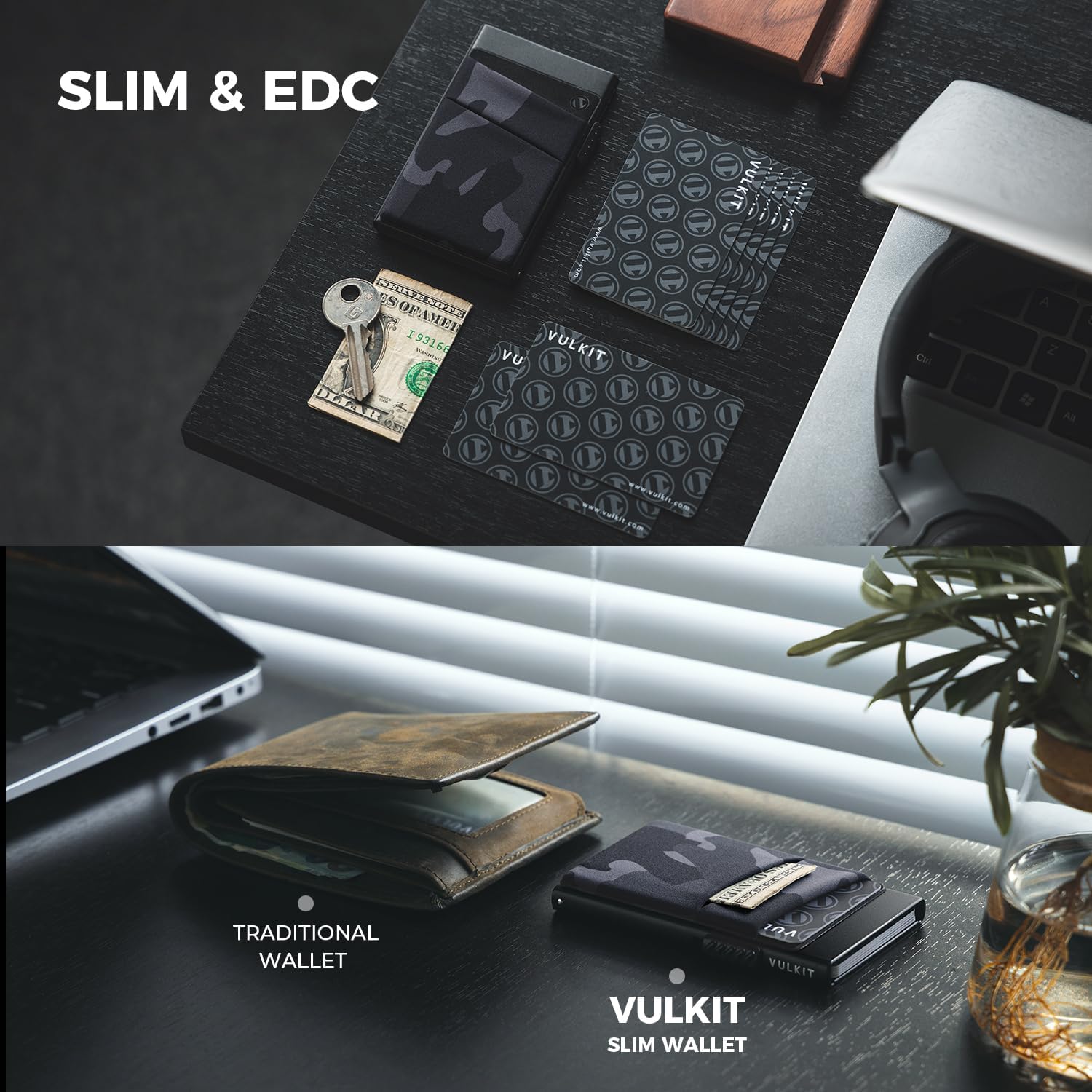 Detalle 2 de VULKIT Slim Pop Up Card Holder with RFID/NFC Blocking Aluminium Wallet