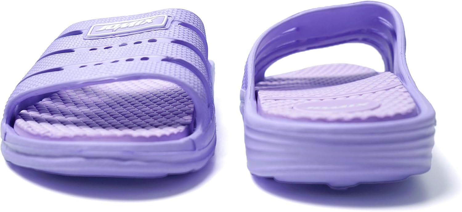 Detalle de JOMIX damessandalen: platte teenslippers met EVA-zool voor strand en zwembad