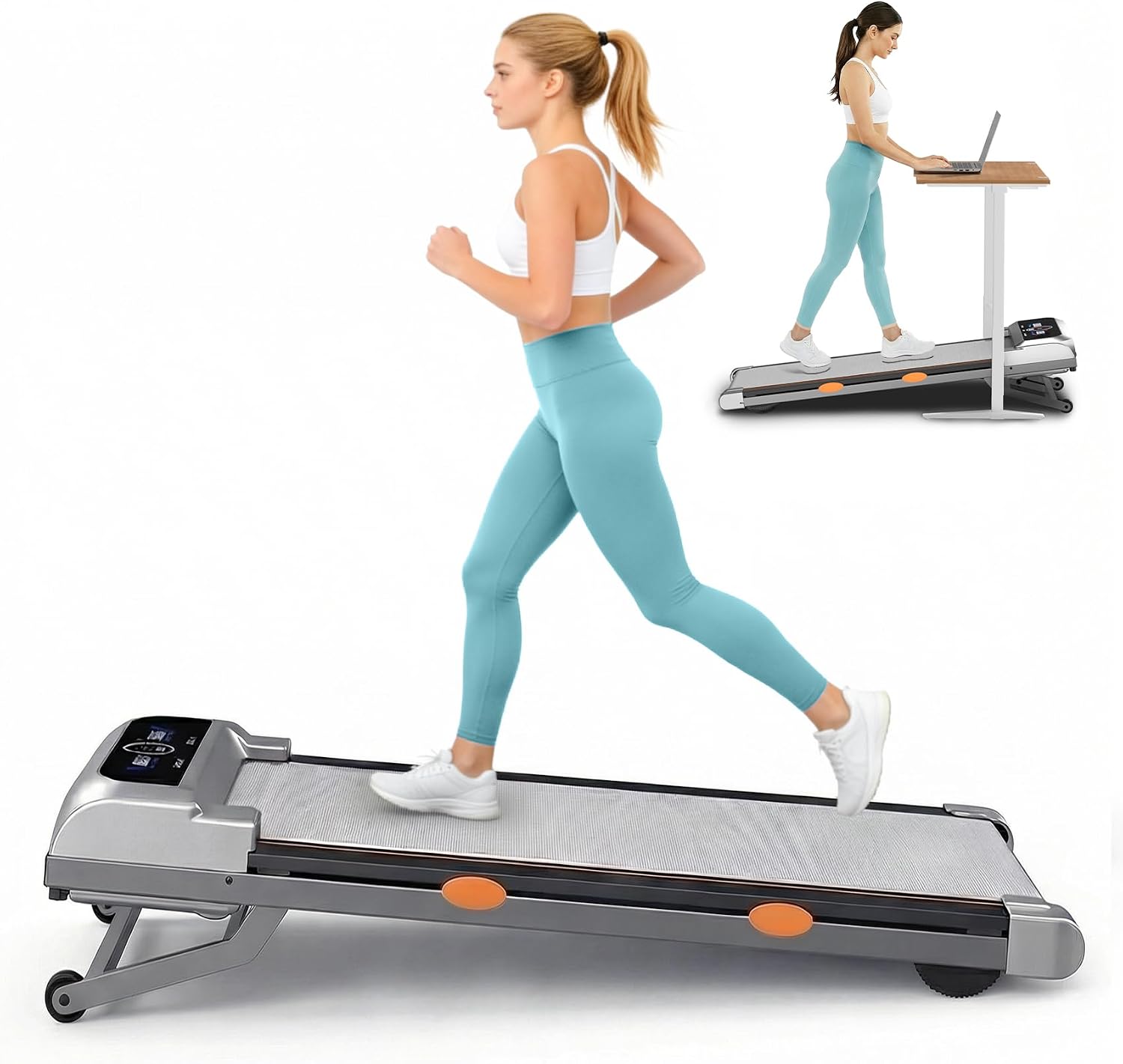 Detalle de Trisomy SD-801 Walking Pad Treadmill with 15% Auto Incline and LED Display