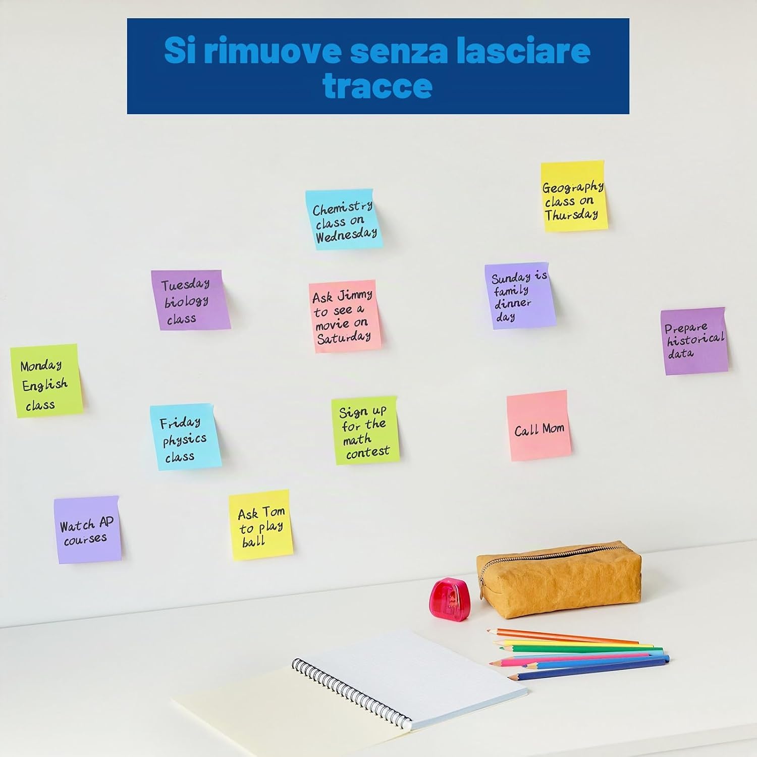 Detalle de ZCZN Foglietti Adesivi Viscosità Super Forte – 4 Blocchetti, 76x76 mm, Nero