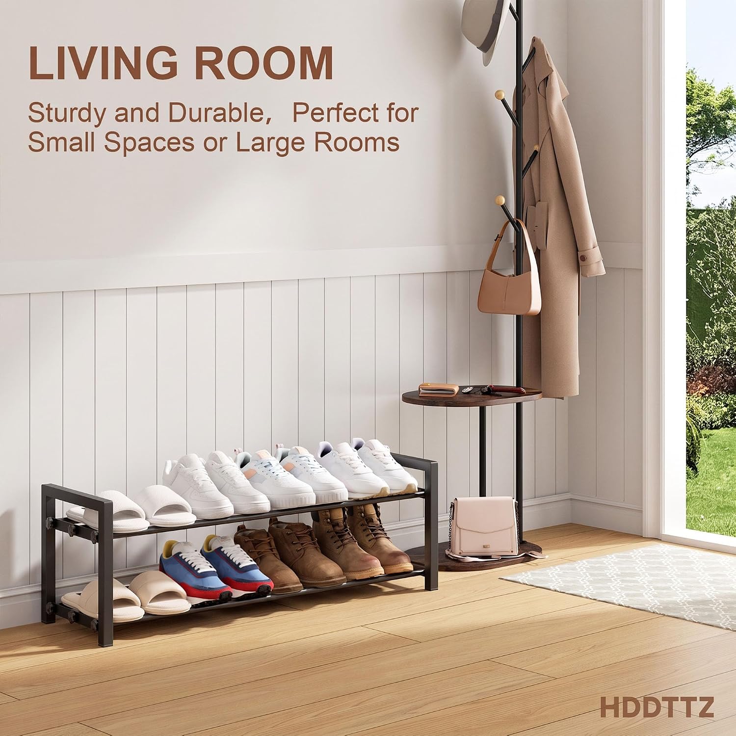 Detalle de HDDTTZ Expandable Shoe Rack, 2-Tier