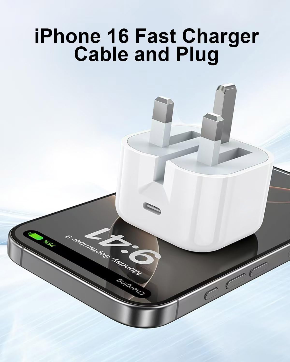 Detalle 2 de Apple iPhone 16 20W USB‑C charger cable