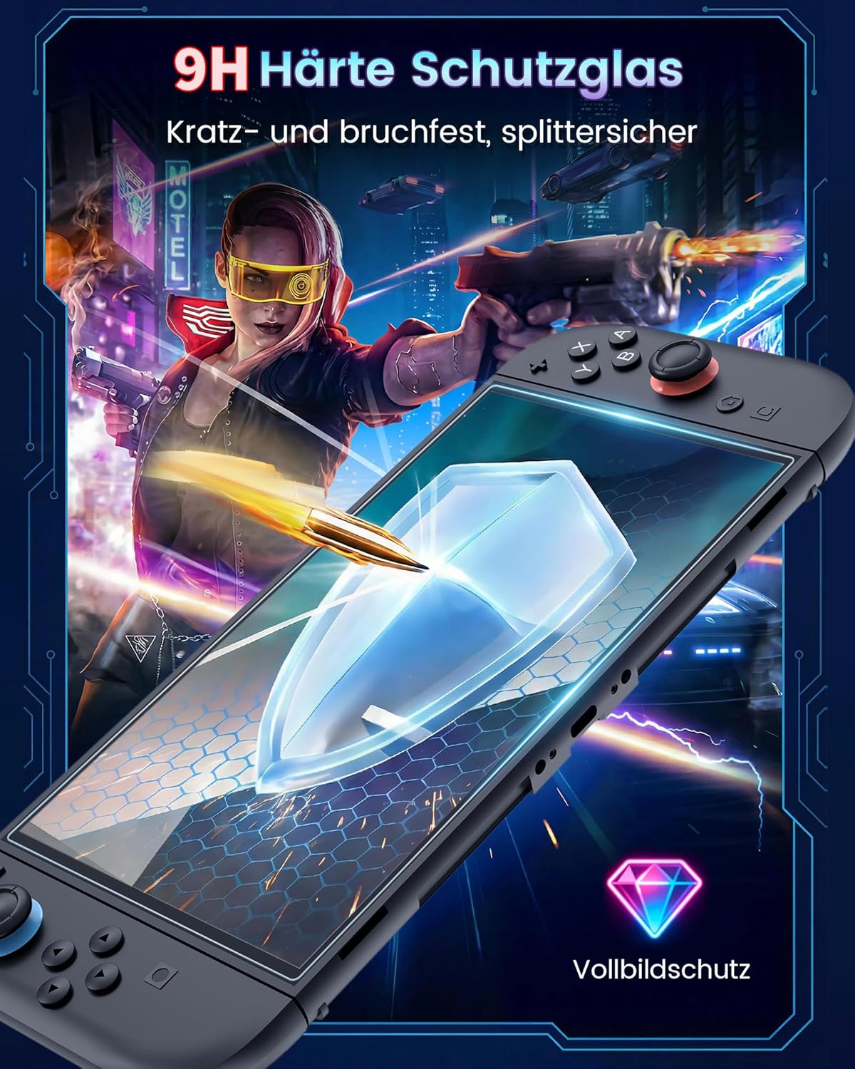 Thumbnail 3 de TRANSNOVO Switch 2 Schutzfolie (2025) mit Auto-Ausrichtungs-Buchrahmen – 9H Panzerglas, Zero-Lag Touch, 2 Stück