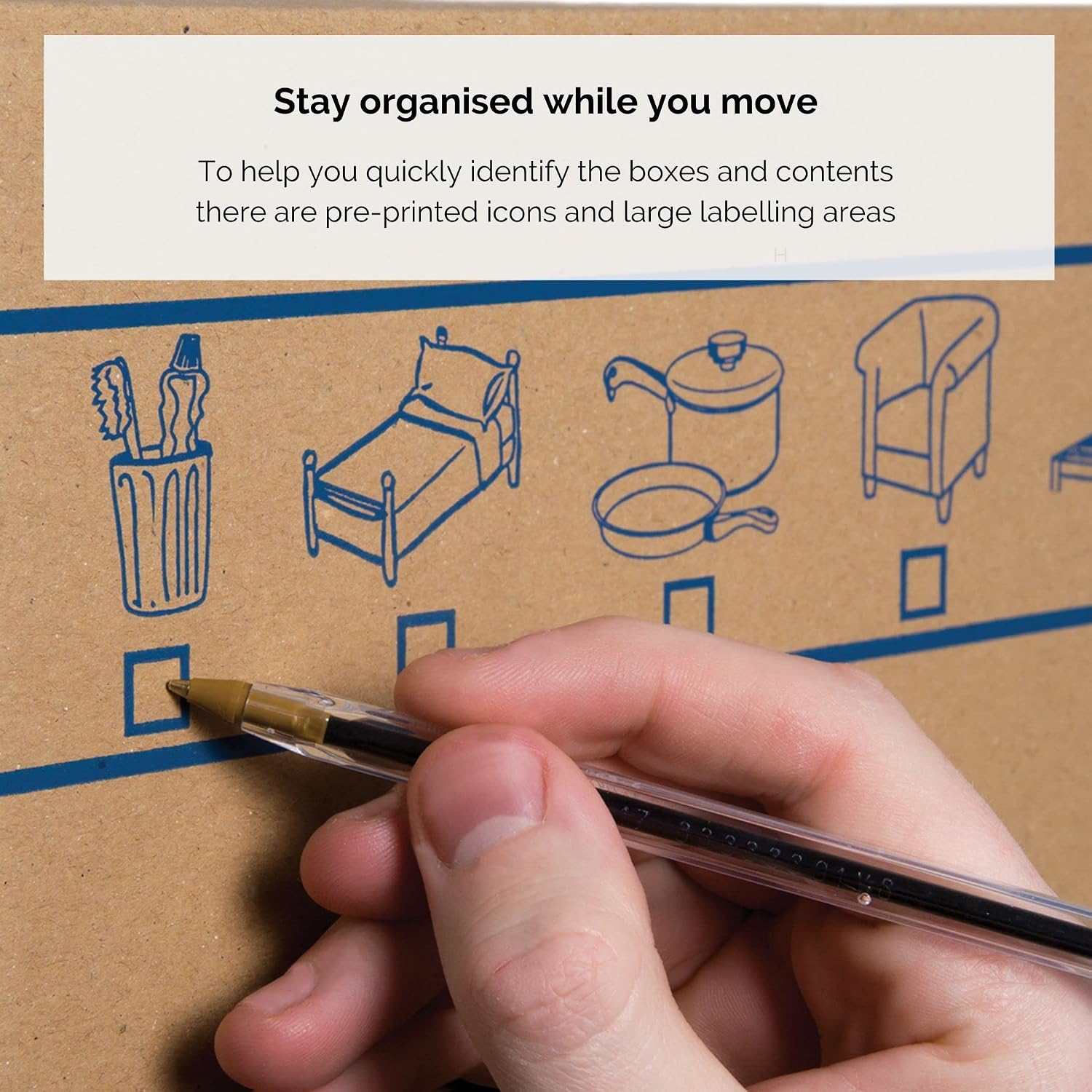 Thumbnail 4 de 15 BANKERS BOX Large Strong Moving Boxes – 39L, SmoothMove with Handles (Pack of 15)
