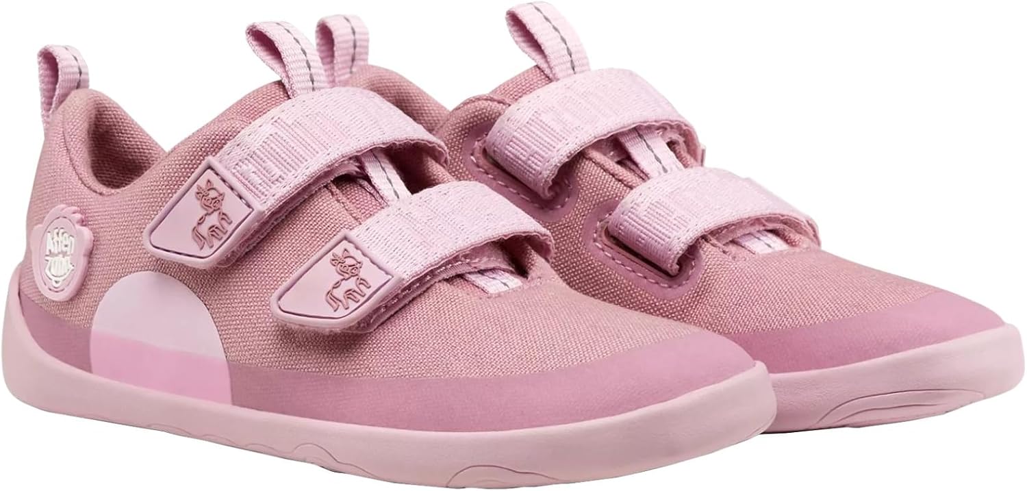 Detalle de Affenzahn Halbschuh Baumwolle Lucky – Vegan, Klettverschluss, rutschfest und flexibel für den Sommer (Größe 21–35)