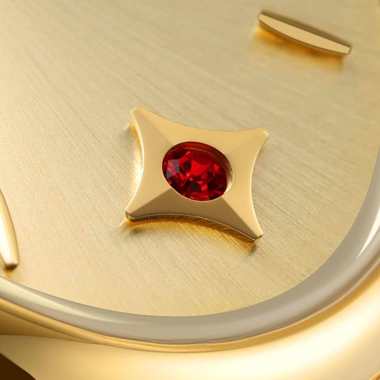 Thumbnail 2 de BERNY Gold Damenuhr Vintage Ovaluhr – Quarzwerk, 3ATM, elegantes Sonnenstrahlen-Zifferblatt