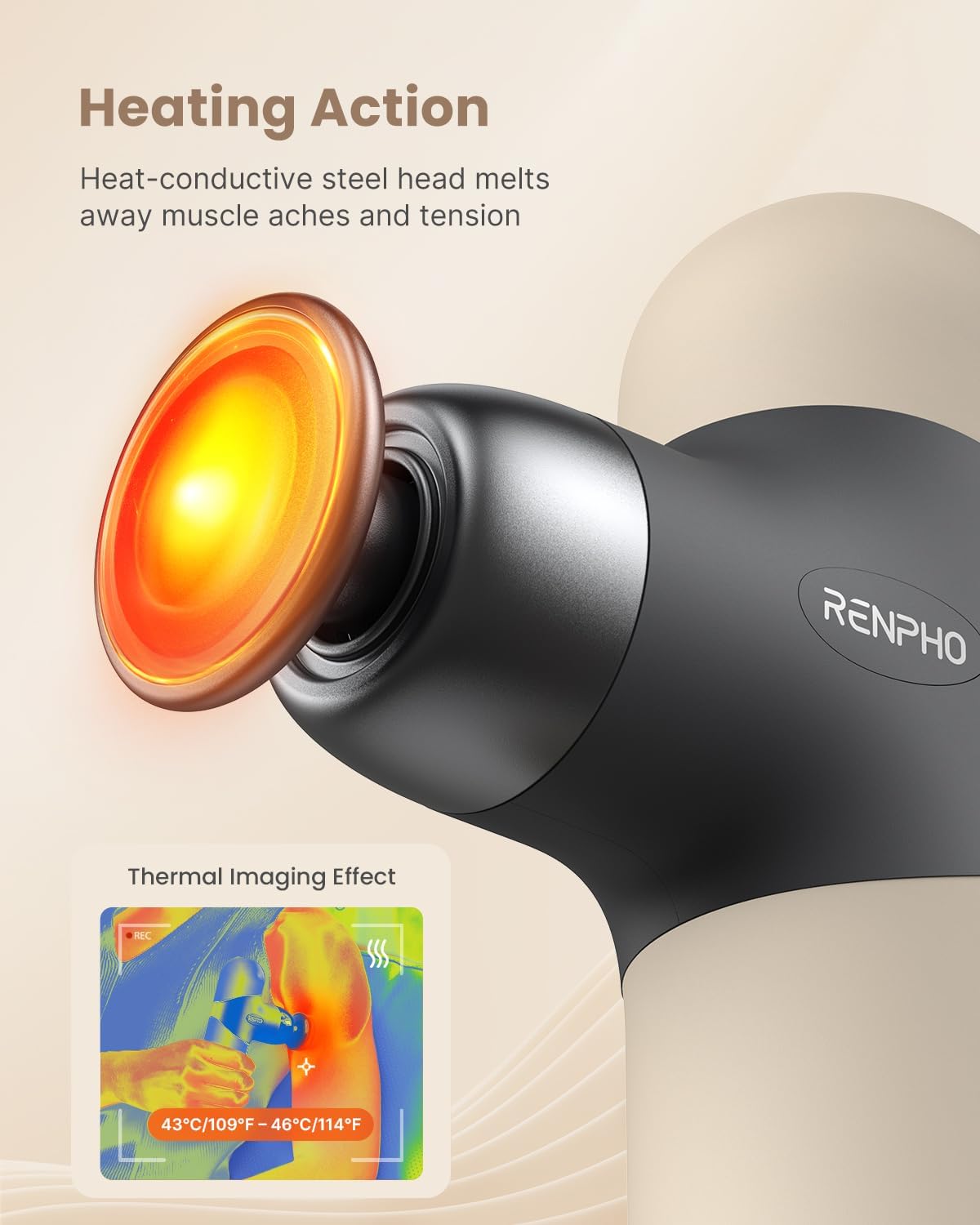 Thumbnail 2 de RENPHO Mini Massage Gun 4‑head portable massager 💆♀