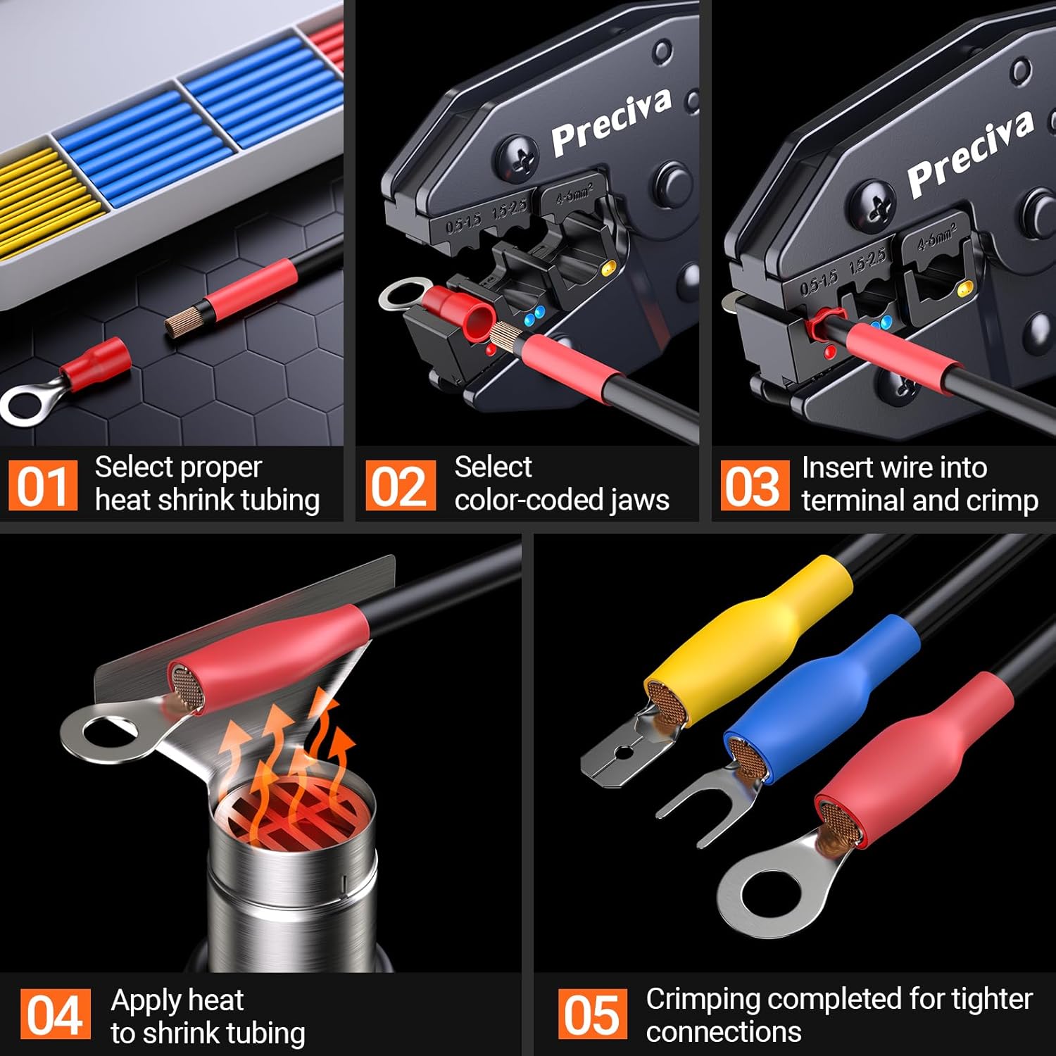 Detalle 1 de Preciva 600-Piece crimping tool set