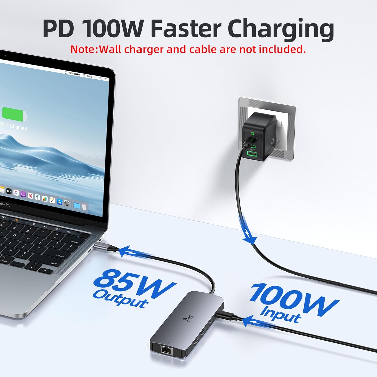 Thumbnail 4 de USB C Docking Station 100W Dual Monitor