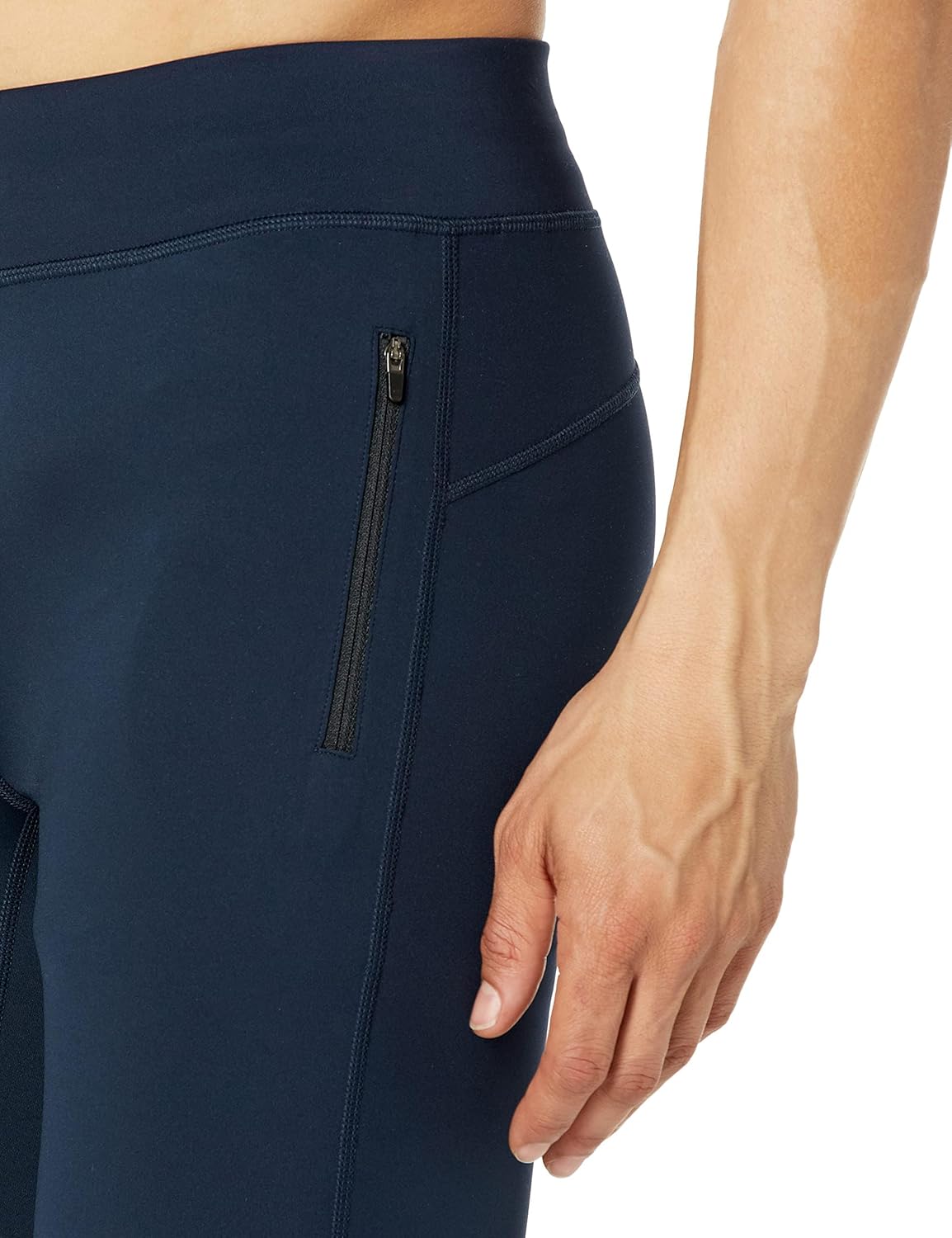 Detalle de Amazon Essentials Leggings modellanti sportivi da uomo per corsa, palestra e allenamento – Strato Base