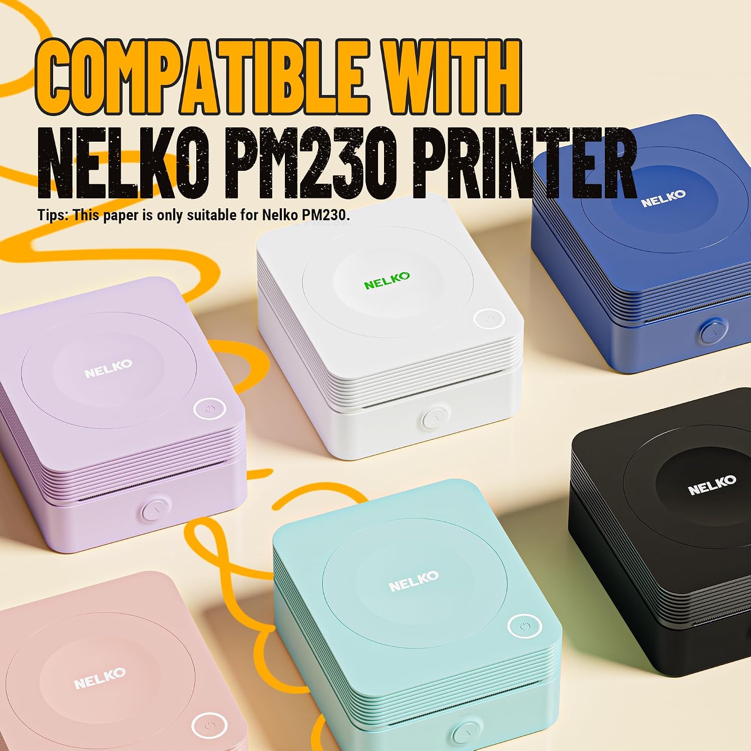 Detalle de Nelko thermische printerstickers voor PM230, 54 mm x 3,5 m, 3 rollen