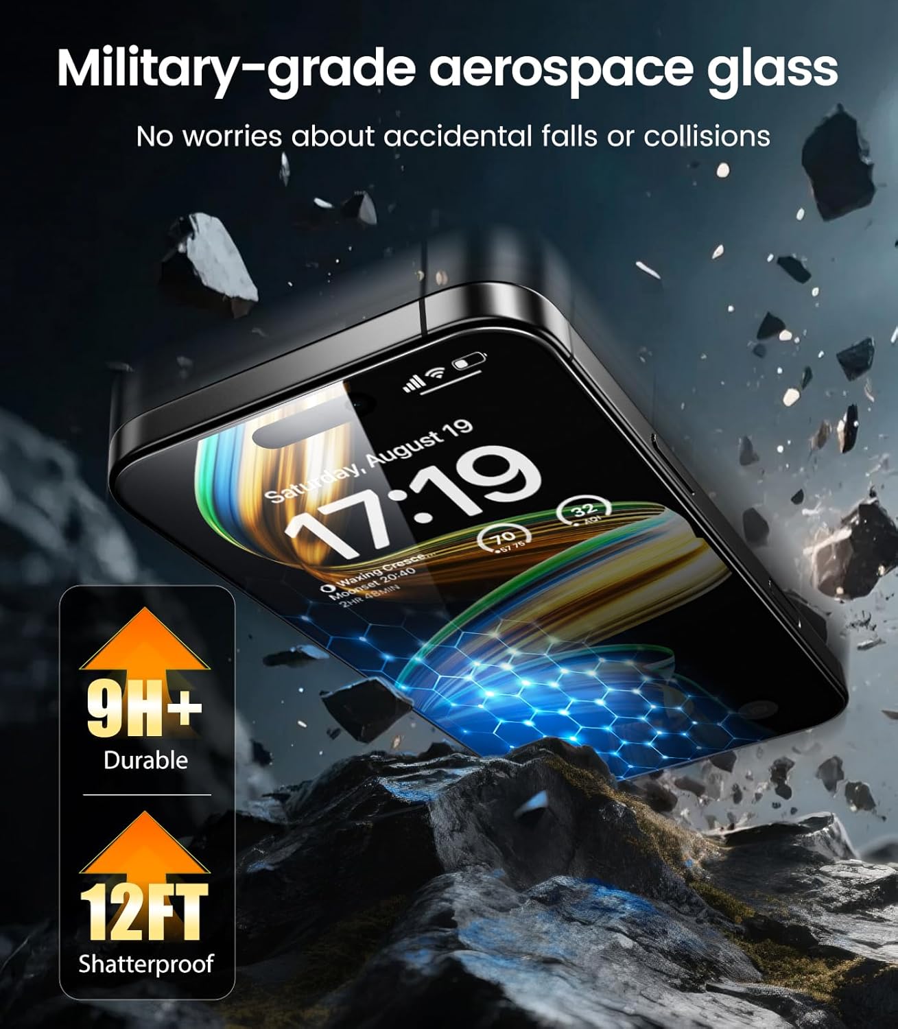 Thumbnail 3 de EZ-GLAZ 4-Pack Privacy Screen Protector for iPhone 16 Pro Max (6.9")