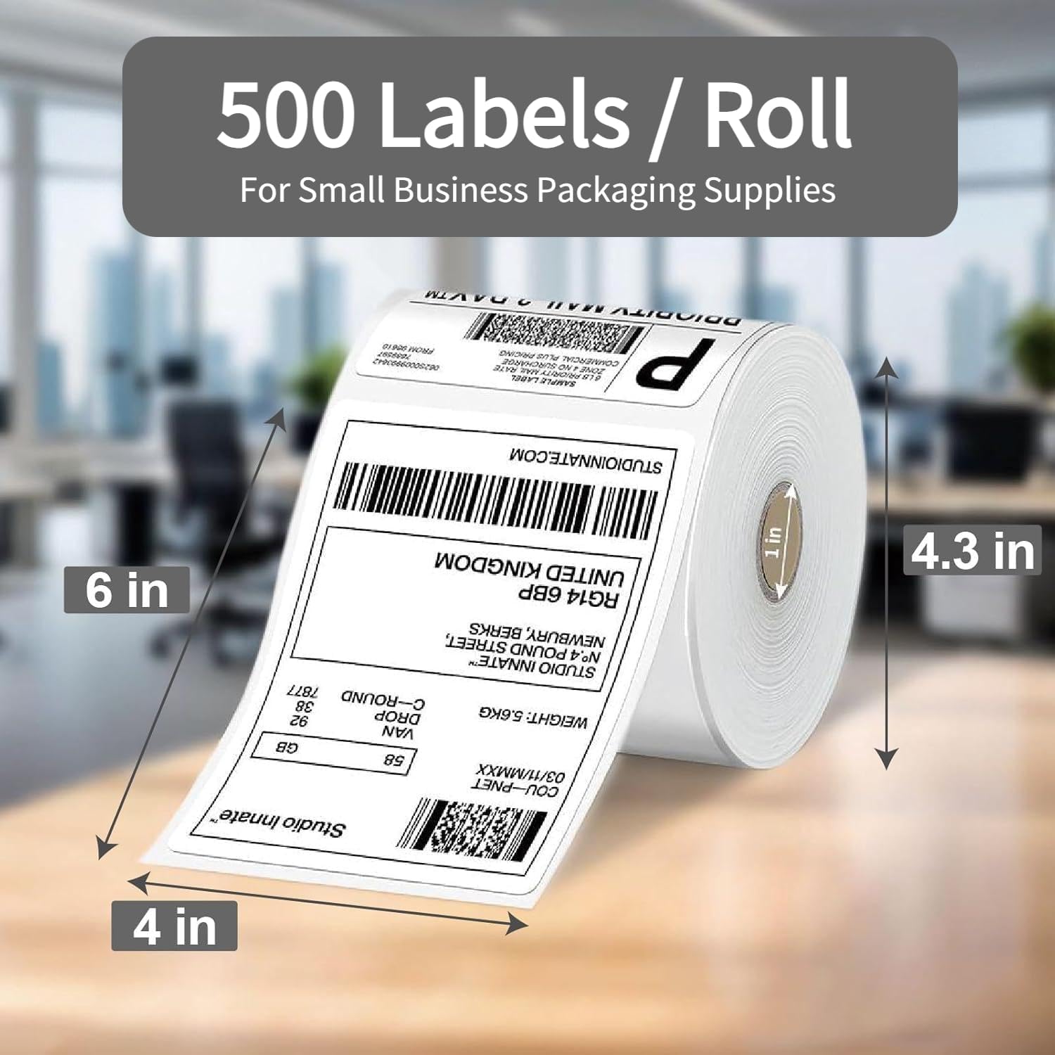 Detalle 2 de HUOJI Thermal Shipping Labels 4x6