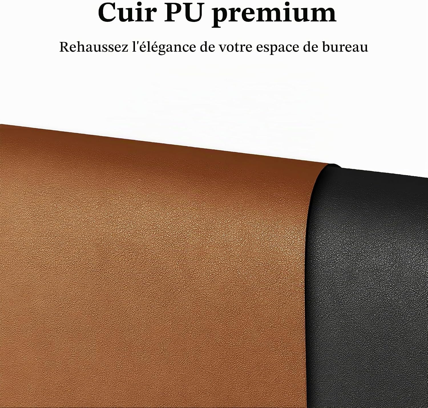 Detalle 2 de Xcdhemde® bureauonderlegger 80 x 40 cm van omkeerbaar, waterdicht PU-leer