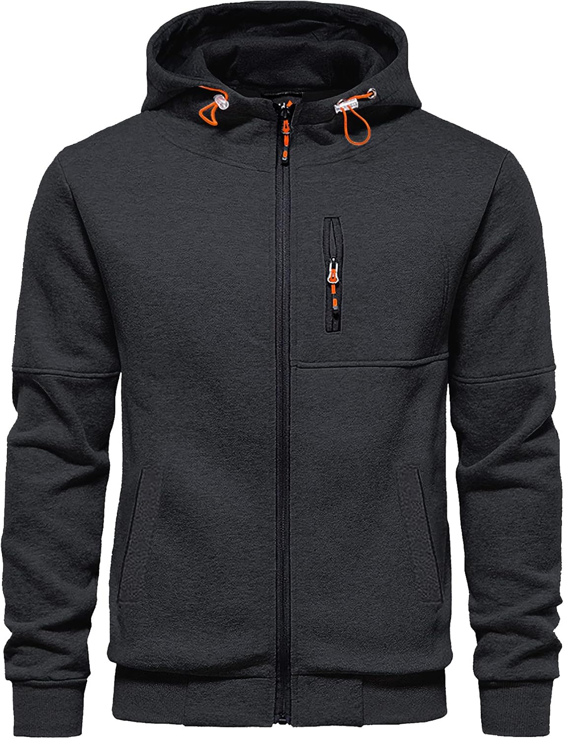 Detalle de CTU Herren Hoodie Zip Up Langarm Fleece – warmes Allround-Modell von S bis 3XL