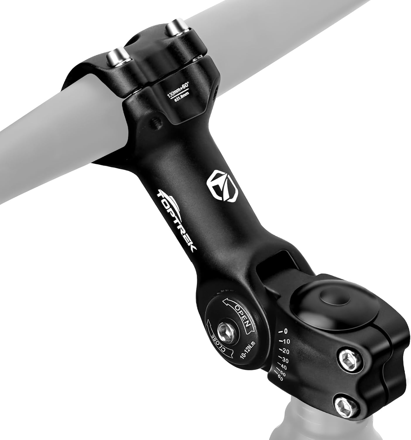 Detalle 1 de toptrek Fahrradlenker Vorbau – 31,8 mm Clamp, 90 mm, Aluminium, verstellbar
