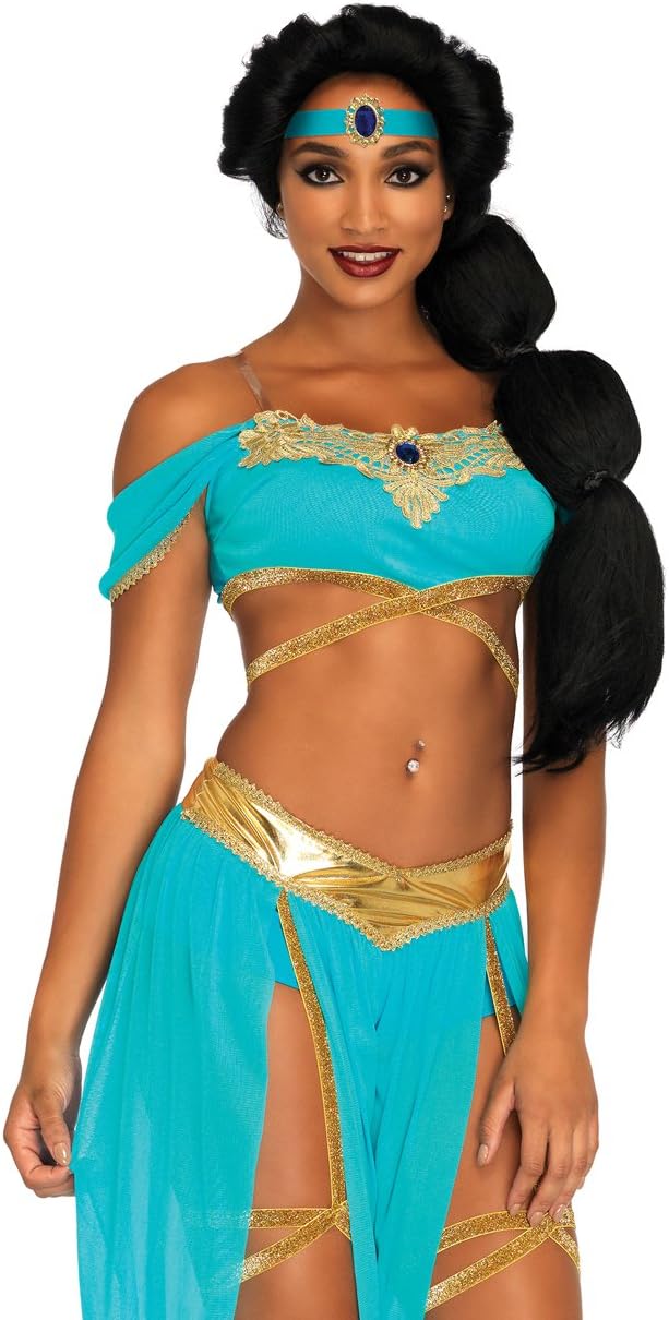 Detalle de Leg Avenue Oasis Arabian Princess Costume for Women with Split-Leg Harem Pants