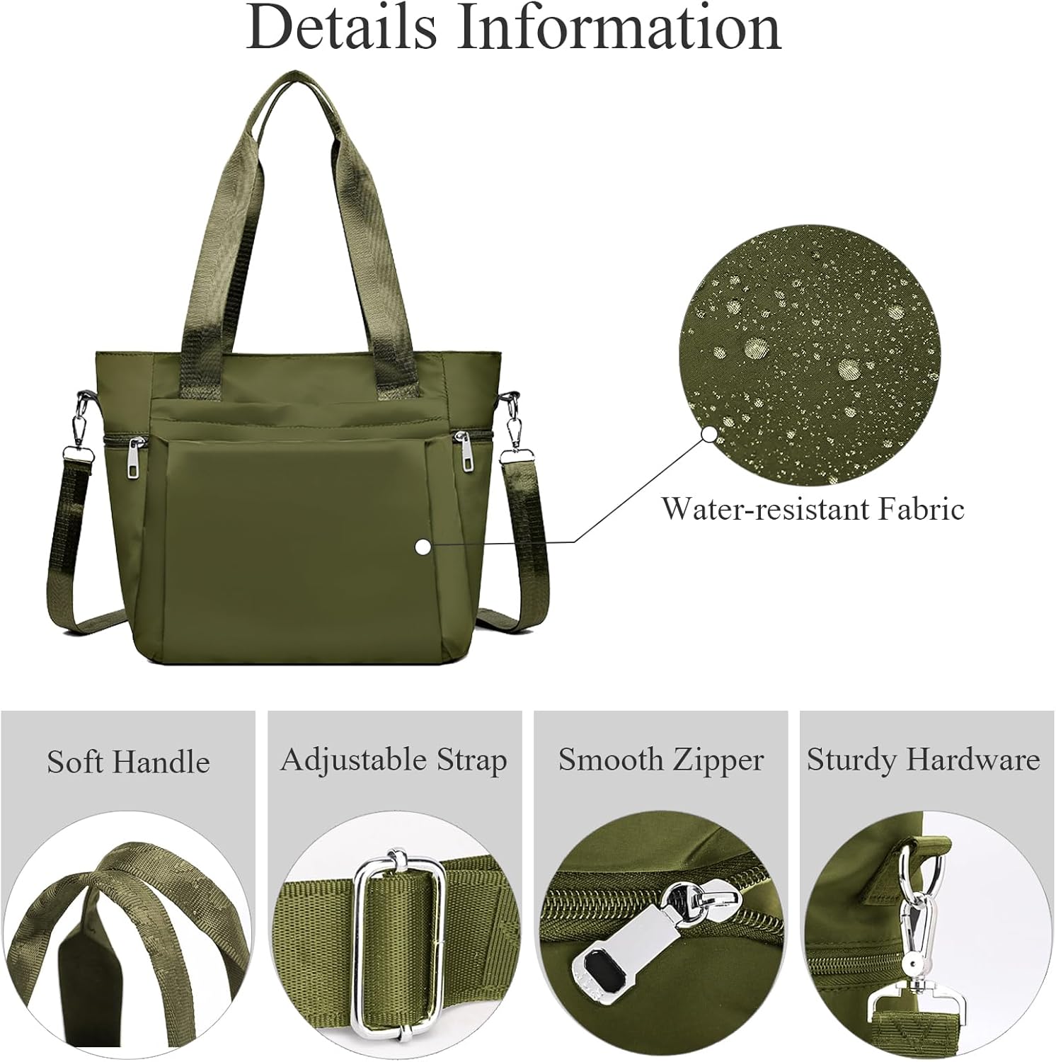 Detalle 2 de ModaZeal Women's Tote Handbags: Casual Shoulder Bag with Zip Top Handle for Work, School and Everyday Use