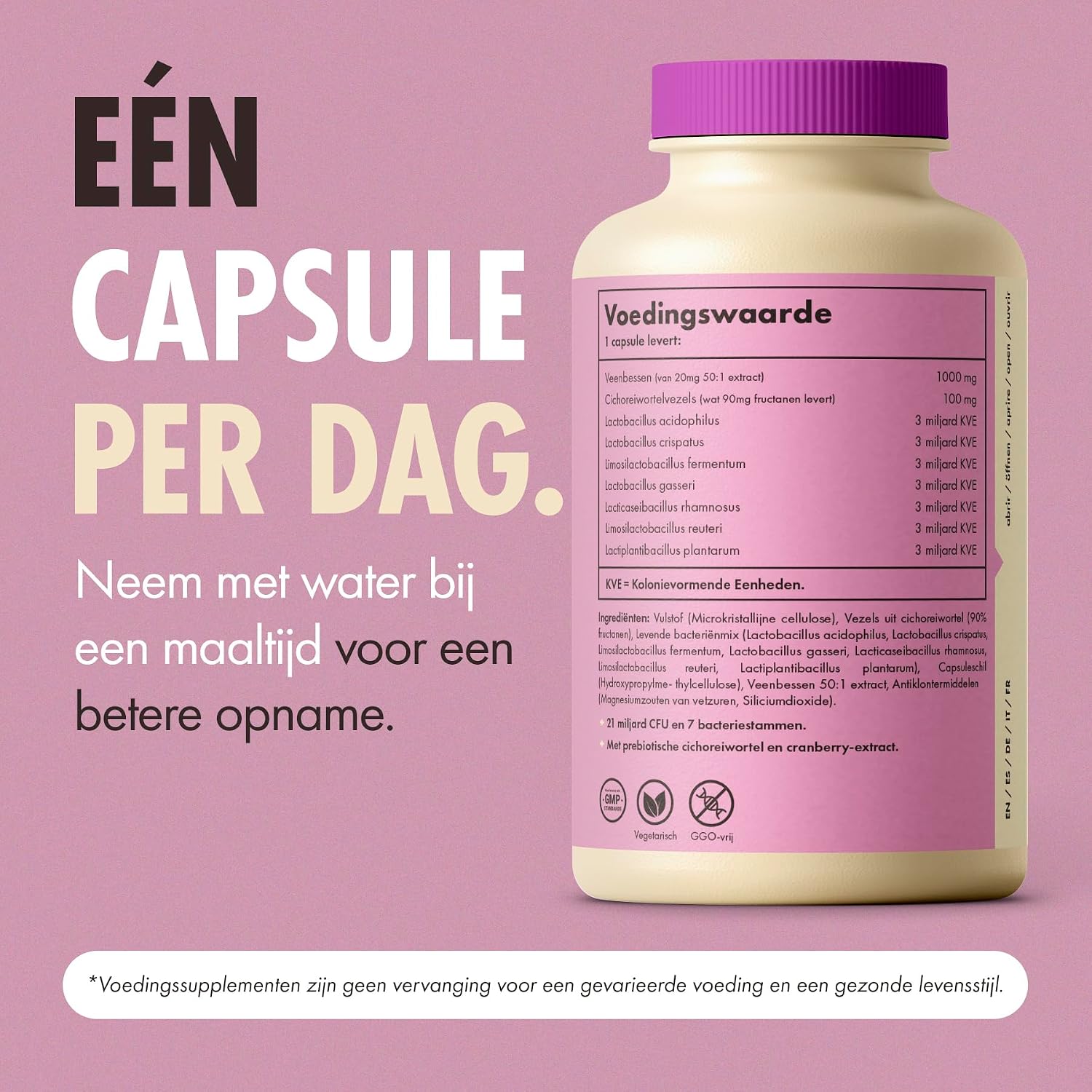 Thumbnail 6 de Incite Nutrition Probiotica voor Vrouwen met 21 miljard CFU, cranberry en prebiotica