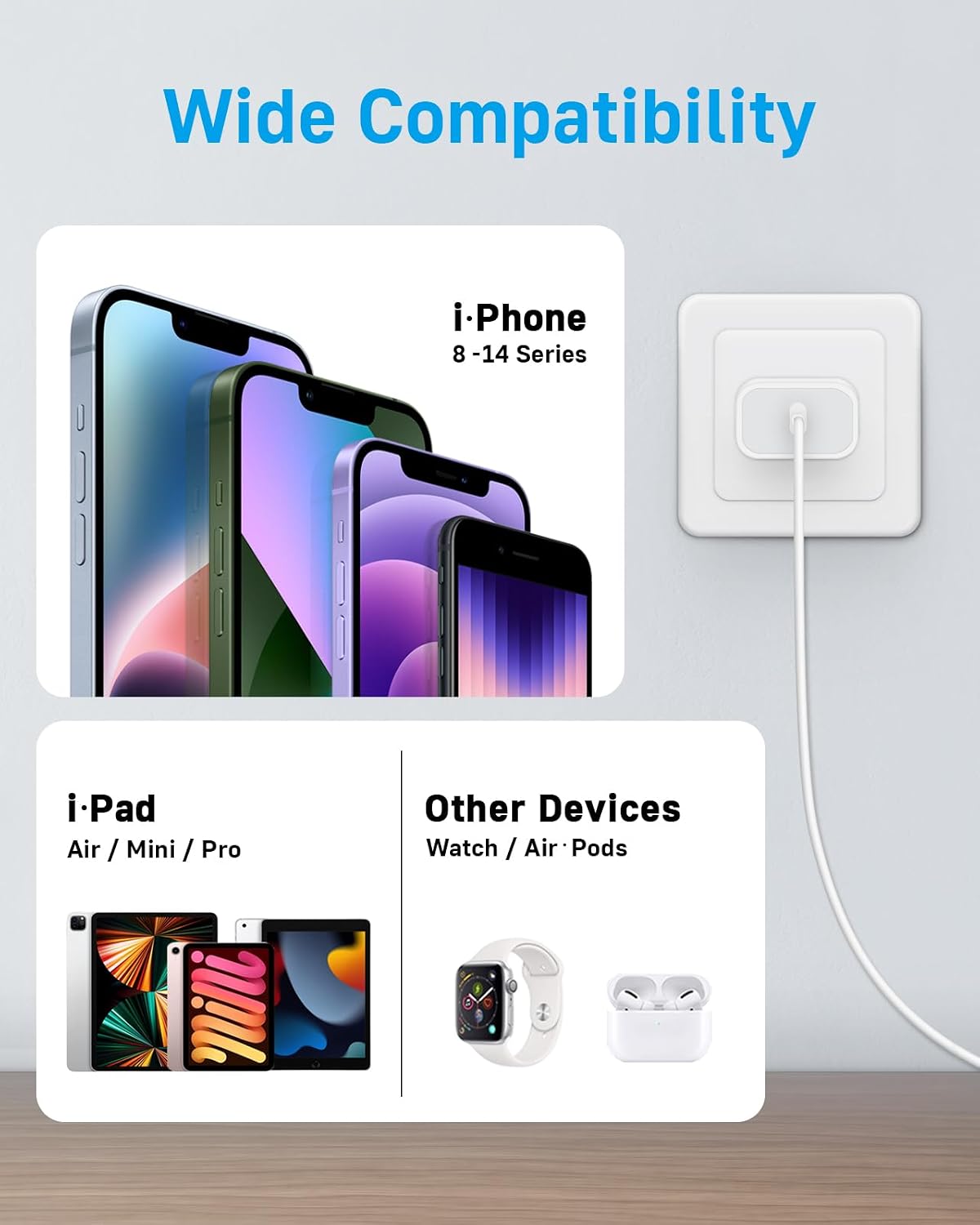Thumbnail 6 de CXX 10FT iPhone 14/13/12 Charger 20W Fast Charging (MFi Certified)
