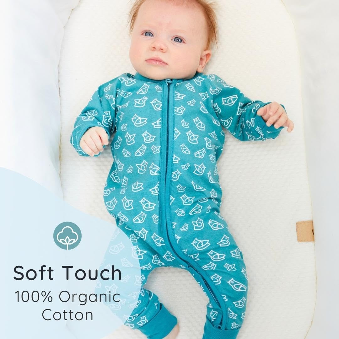 Thumbnail 1 de Bramble & Bear 2-Pack Toddler & Baby Sleepsuits – Organic Cotton, Full Zip & Foldable Feet