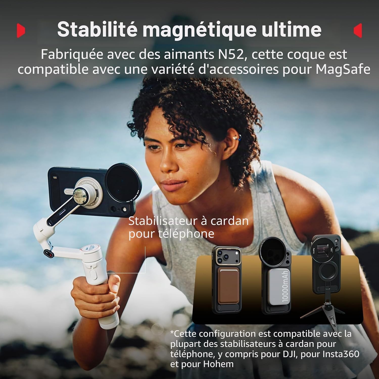 Detalle 2 de SMALLRIG Kit de Coques FilMov pour iPhone 17 Pro — coque magnétique, béquille réglable et plaque d’objectif