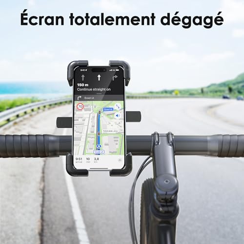 Thumbnail 4 de Support Téléphone Vélo et Moto Estralia – rotation 360° et guidon 25–35 mm, compatible 5,5" à 7,0