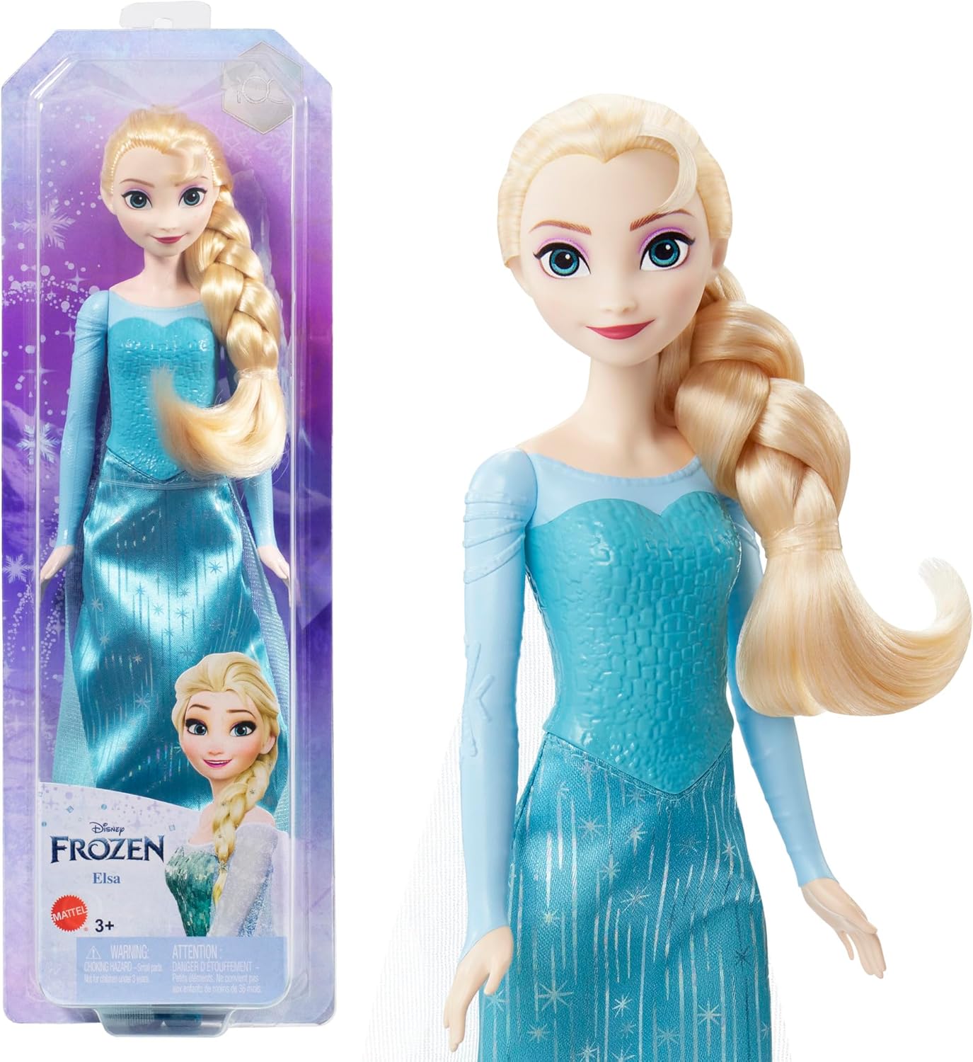 Thumbnail 6 de Mattel Disney Frozen Elsa bambola alla moda con abito da pattinaggio sul ghiaccio (JBG53), accessori e pattini rimovibili