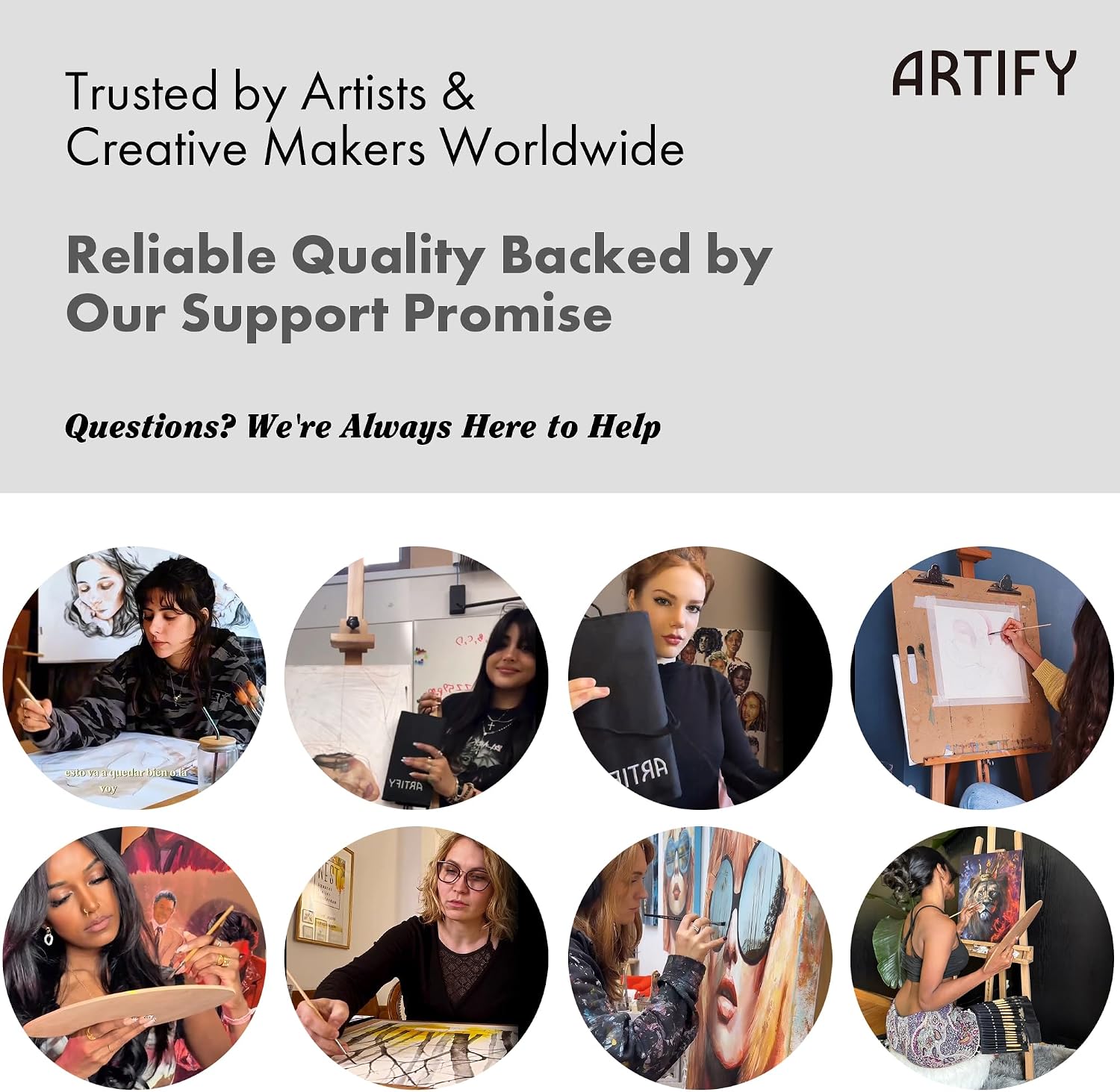 Detalle de ARTIFY Art Supplies 25 pcs Acrylic Paint Brush Set with Foldable Brush Holder