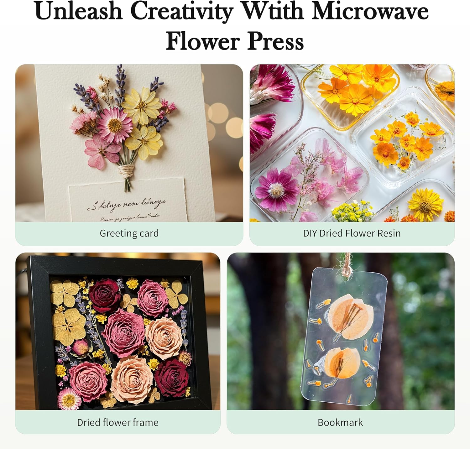 Thumbnail 4 de Aboofx Microwave Flower Press (16x16 cm): Quick, colour‑retaining DIY Presses for Craft Lovers