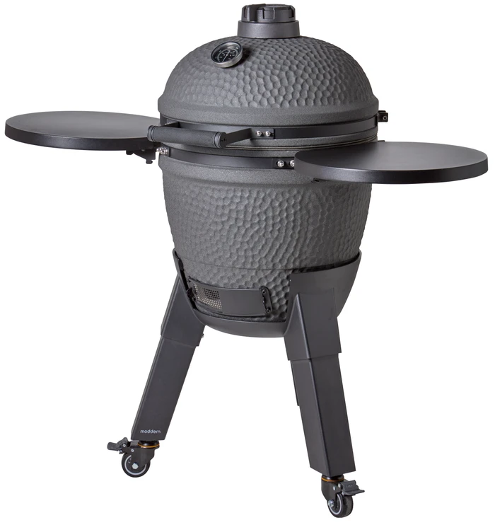 Detalle 2 de Moddern Charcoal Grey Complete – Keramik Kamado-Grill für vielseitiges Grillen
