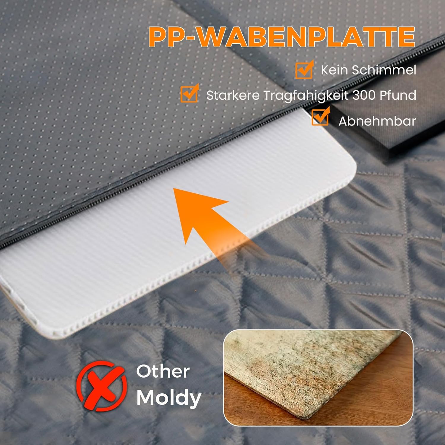 Detalle de BMaoBBo Hundedecke Auto Rückbank 135x60 cm – wasserdicht, kratzfest und 300 Pfund Traglast