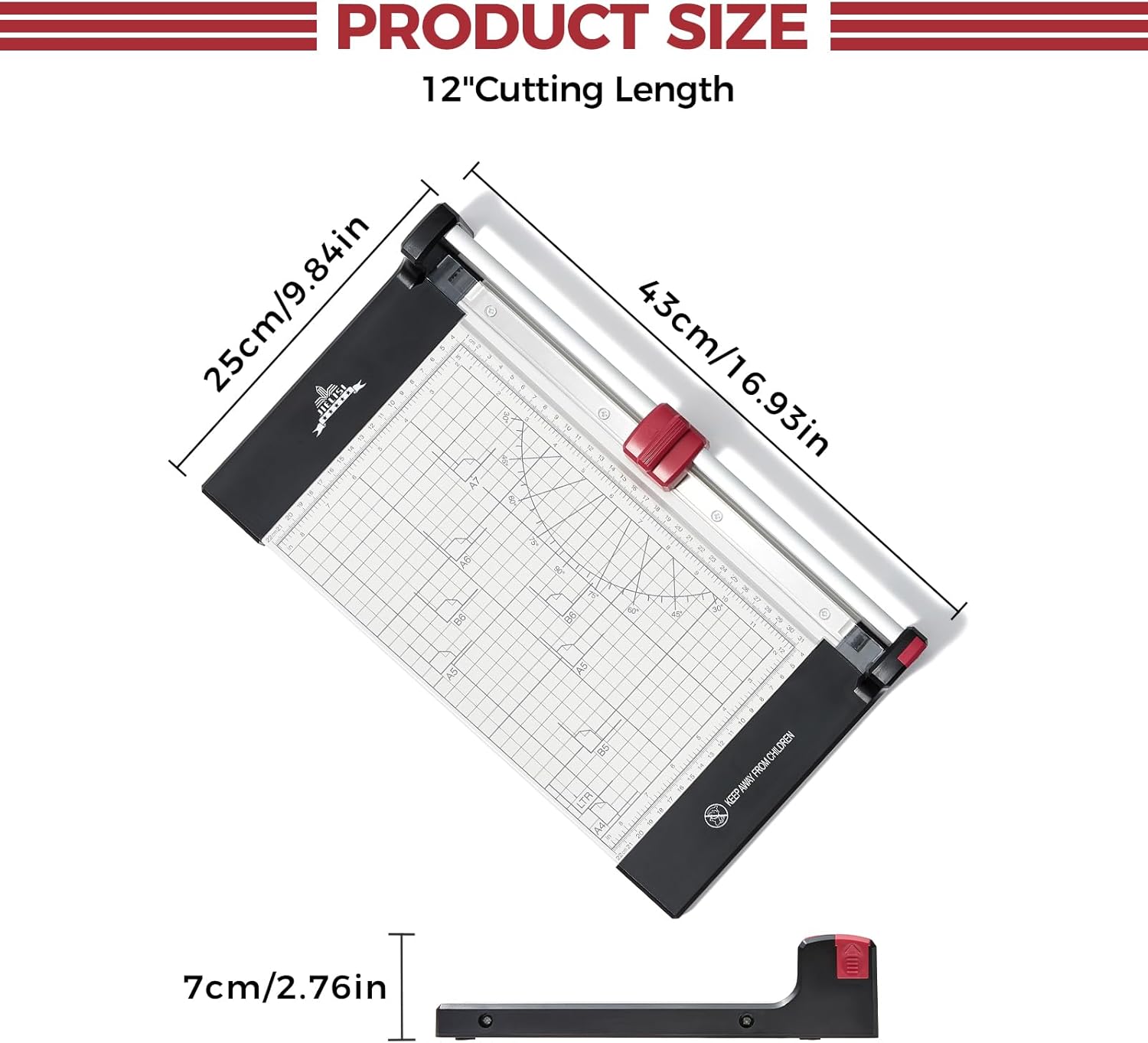 Detalle 2 de JIELISI Rotary Paper Trimmer 12-inch cut