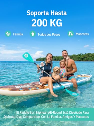 Detalle de Niphean Tabla Paddle Surf Hinchable 320 cm con Accesorios: kit completo y control estable para toda la familia