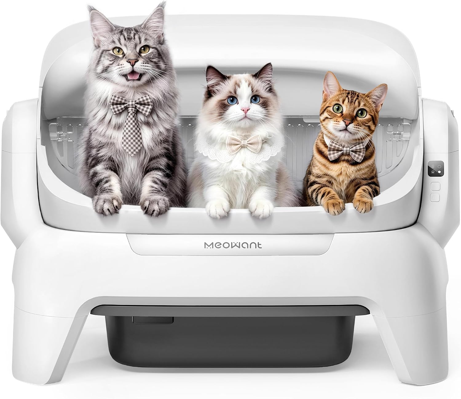 Detalle de Meowant MW-SC10 Extra-Large Automatic Litter Box with Infrared Scanning and App Control