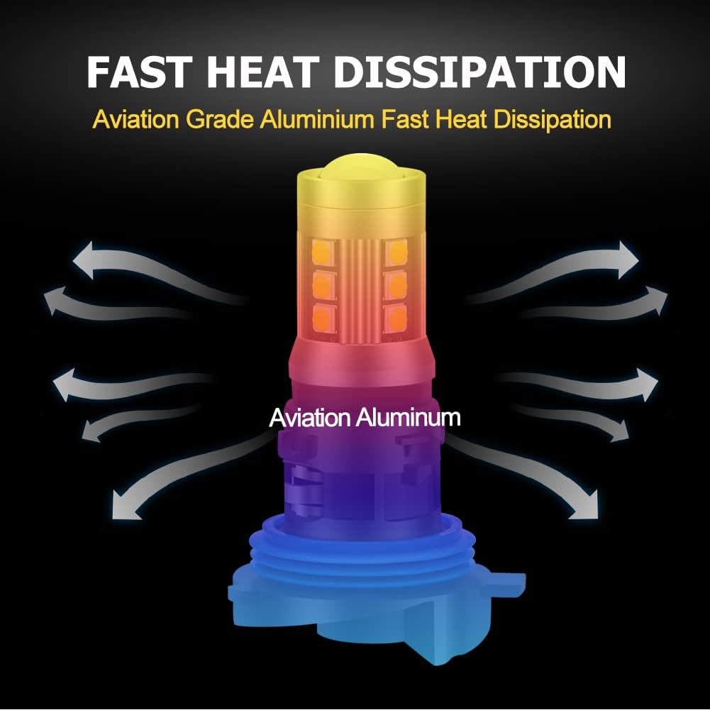 Thumbnail 4 de Ruiandsion 2pcs HP24W LED Bulb – 12V/10–30V, White, 1500lm, 3030 15SMD DRL