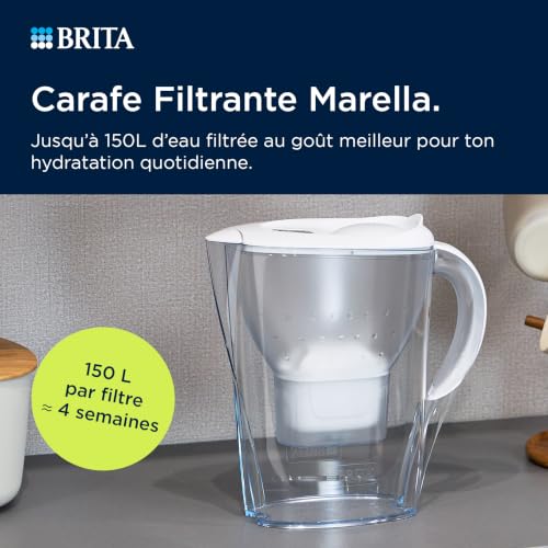 Detalle de BRITA MAXTRA Marella – Carafe filtrante avec 3 cartouches Pure Performance