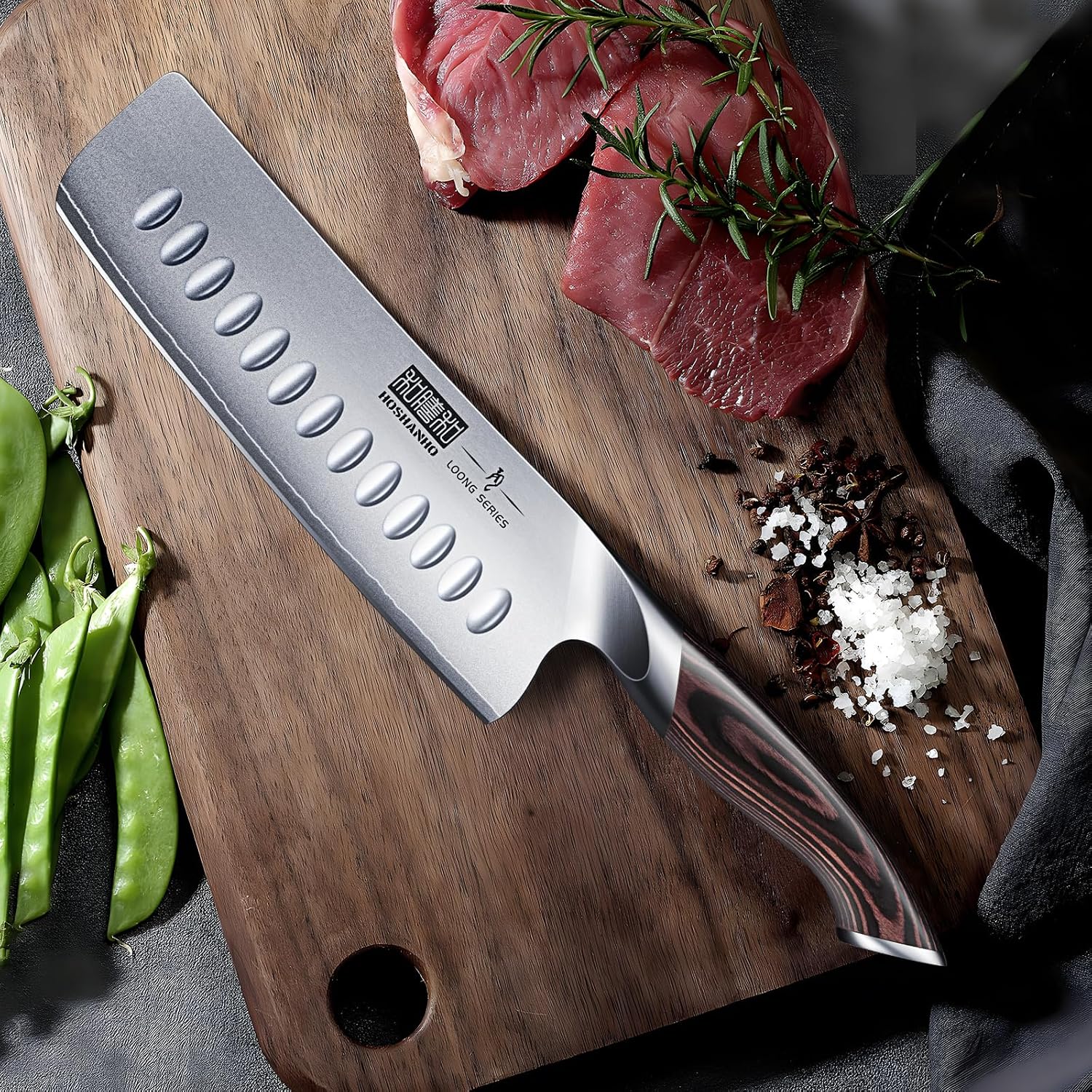 Detalle 2 de HOSHANHO Nakiri Knife 7-Inch