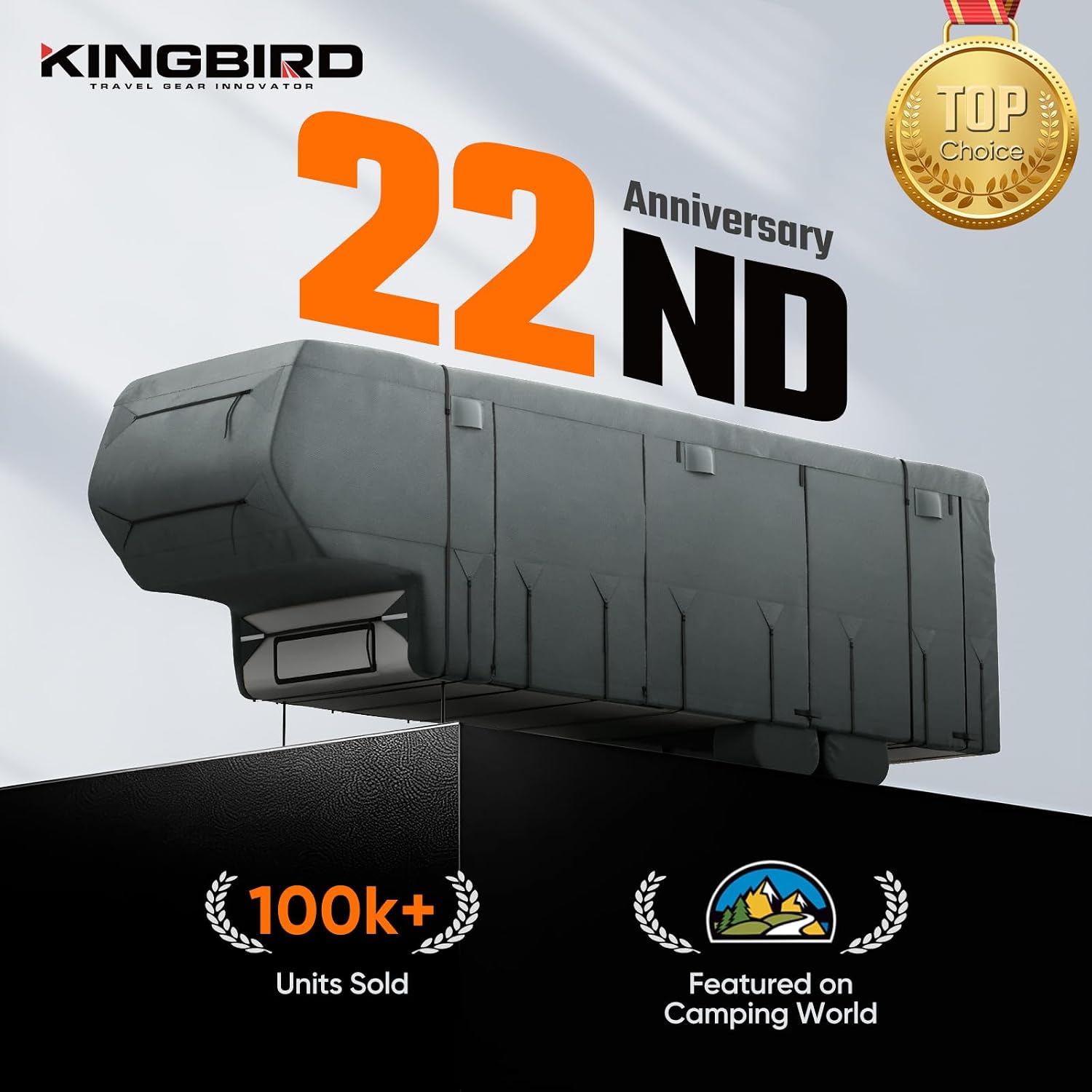 Detalle de KING BIRD RV Cover for 33–37 ft 5th Wheels